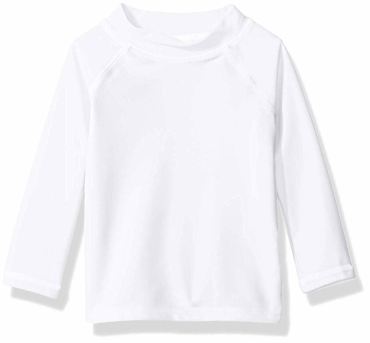 UPF50+ White Rash Guard Swim Top