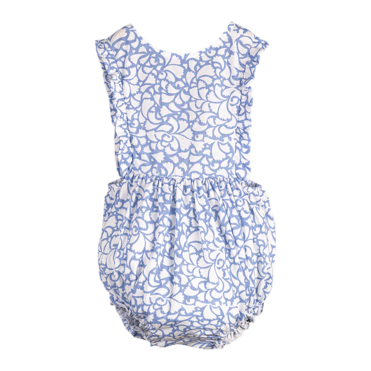 Frilly Angels Trumpets on Blue Pima Bubble