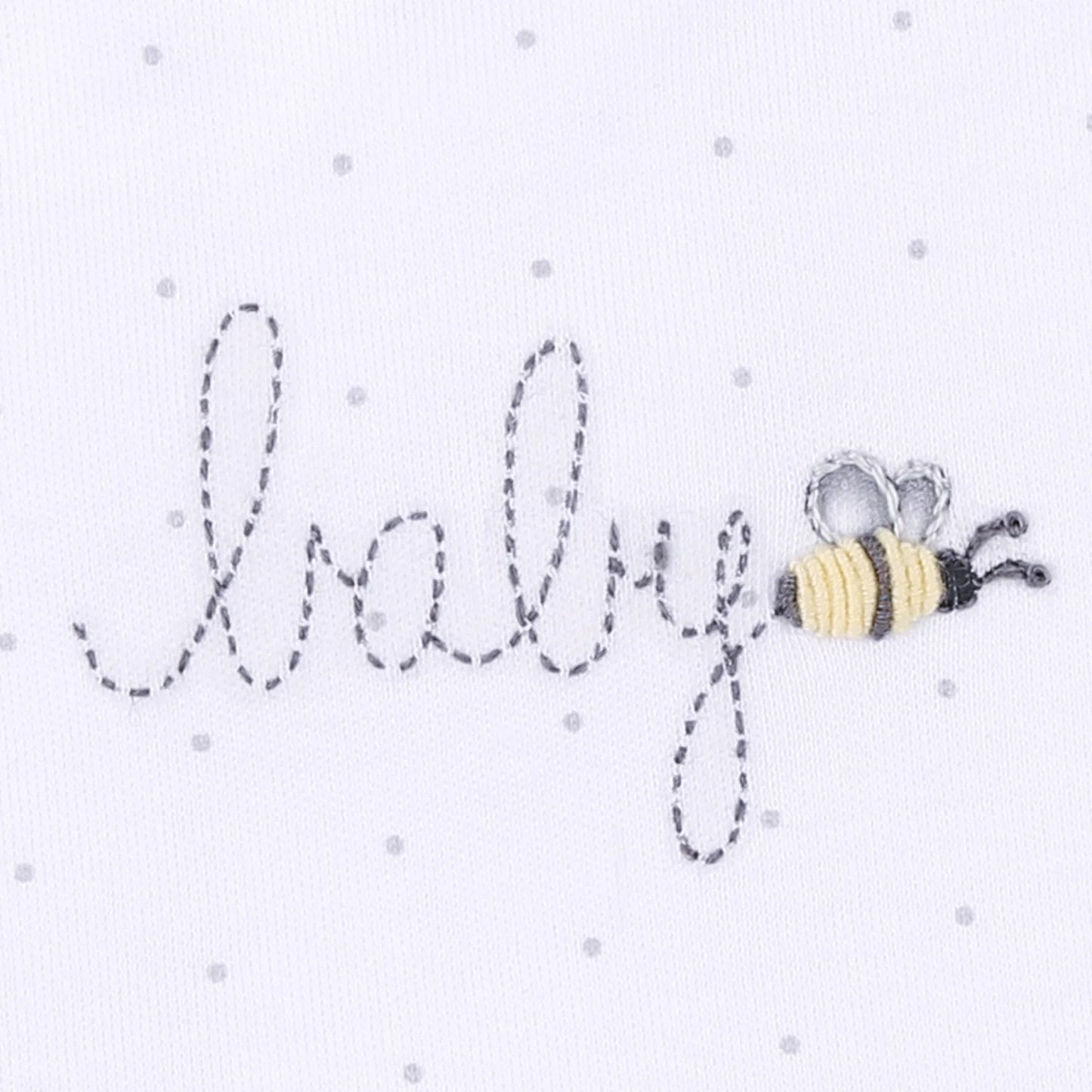 Baby Bee Embroidered Pima Bubble