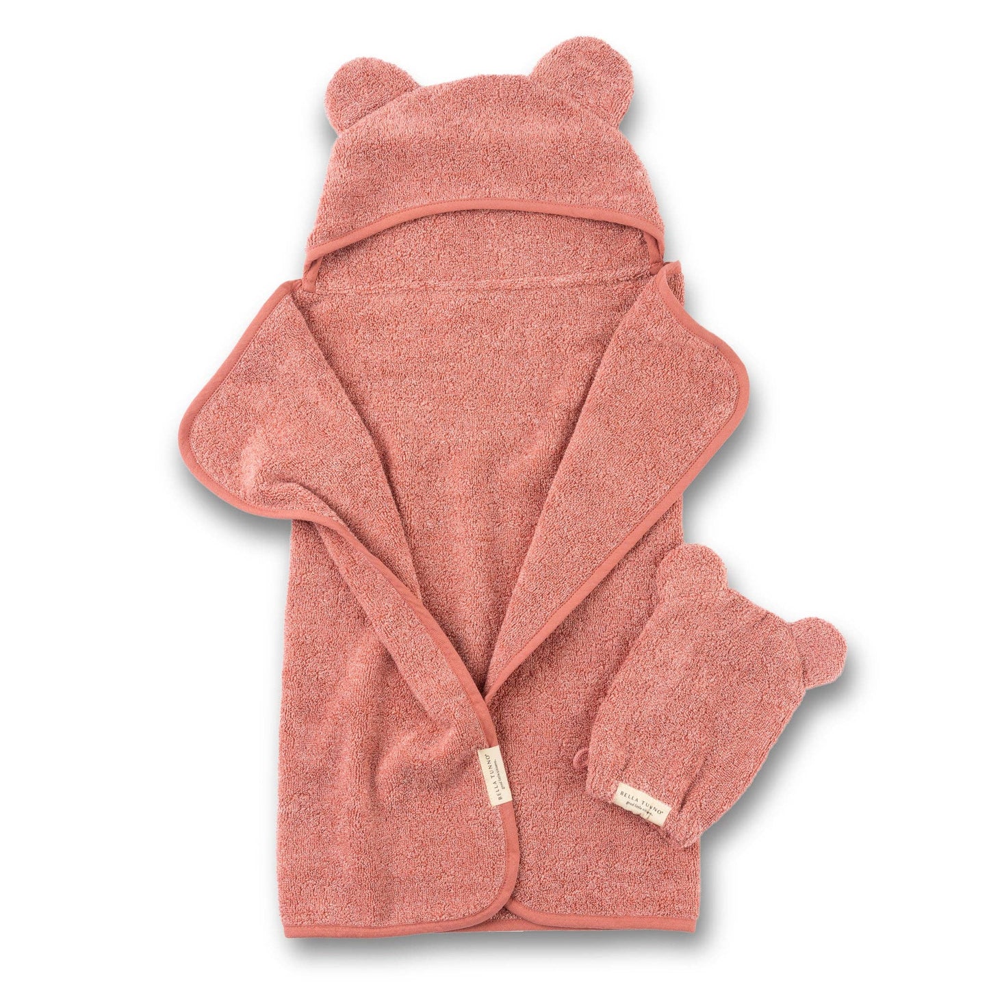 Hooded Towel + Wash Mitt Set- Watermelon
