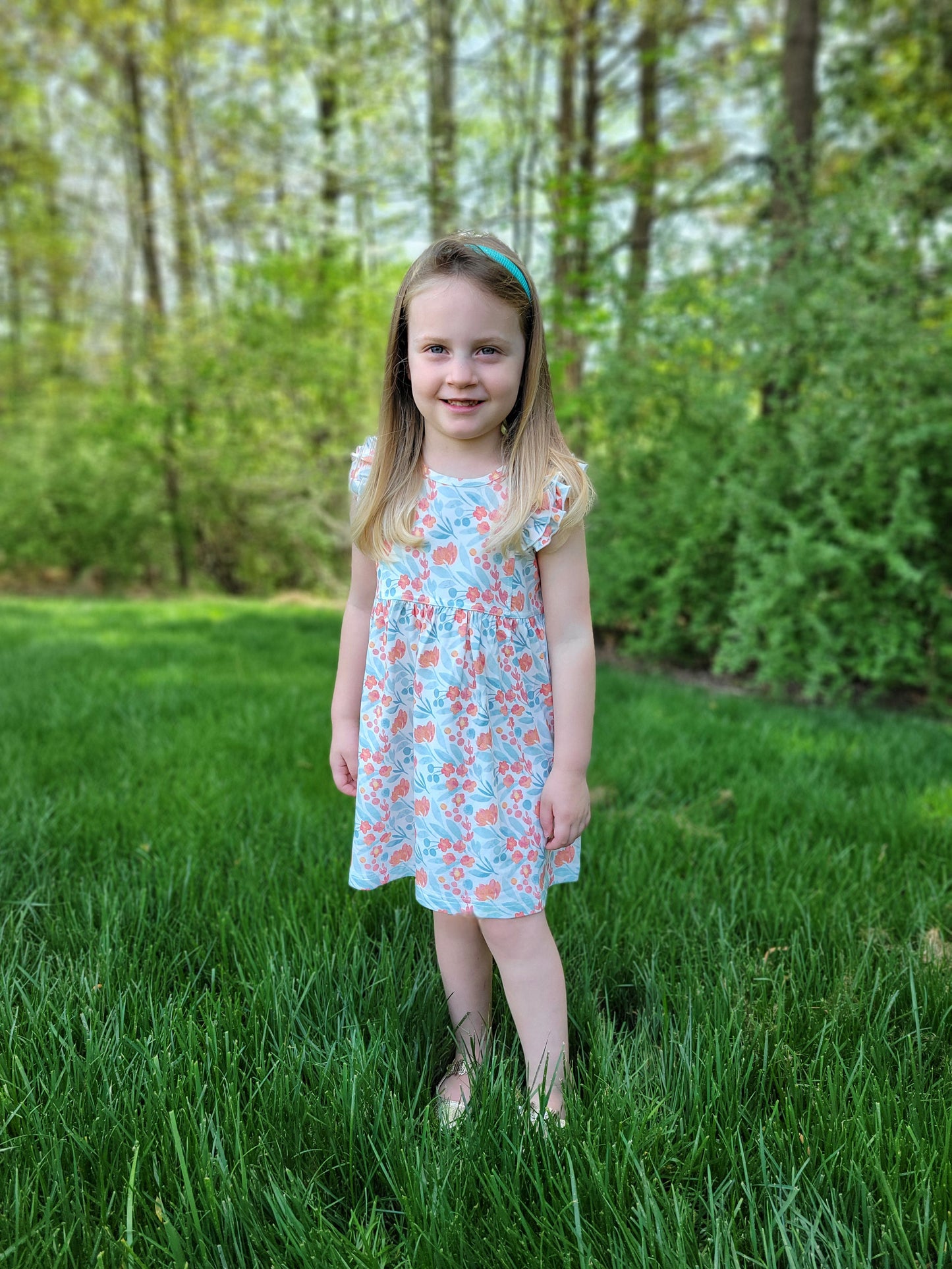 Floral on Cream Modal Dress