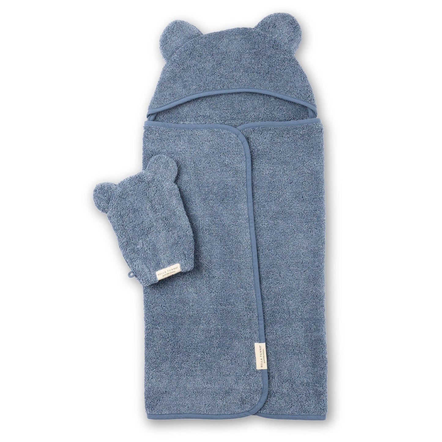 Hooded Towel + Wash Mitt Set- Rain