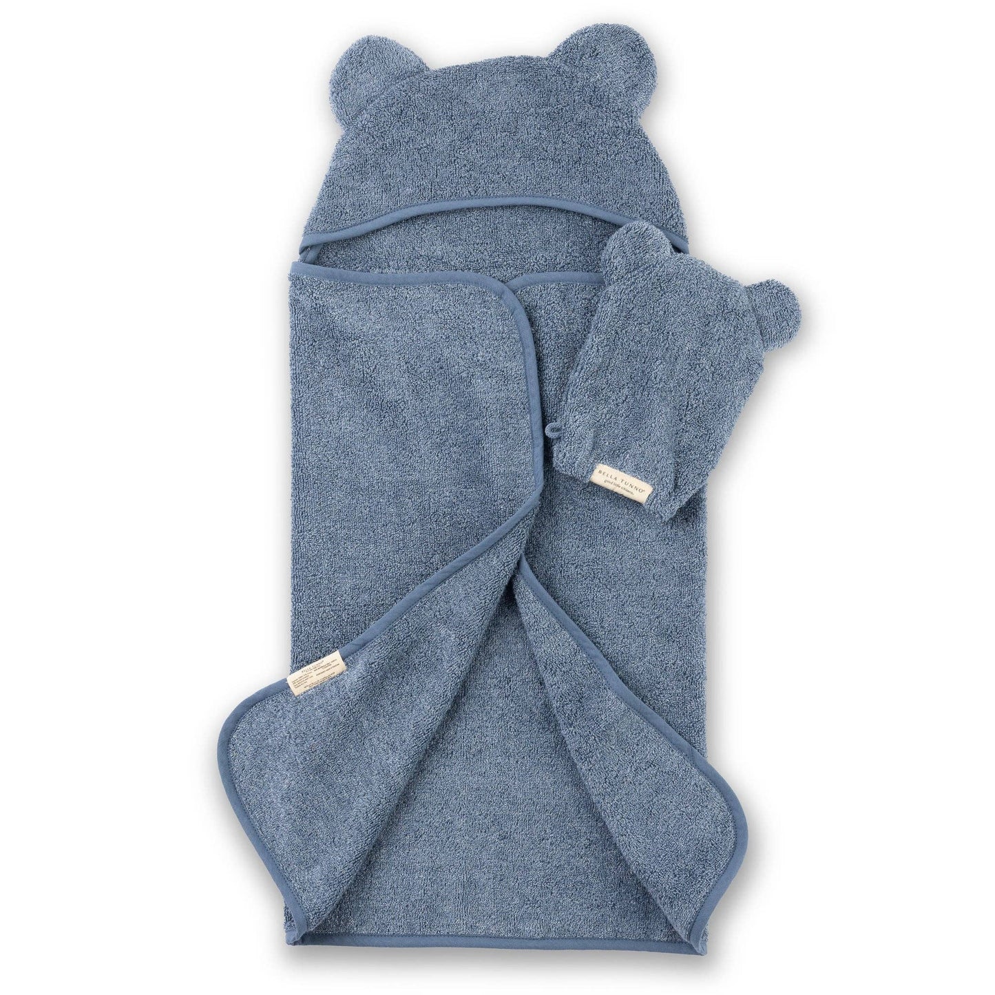 Hooded Towel + Wash Mitt Set- Rain