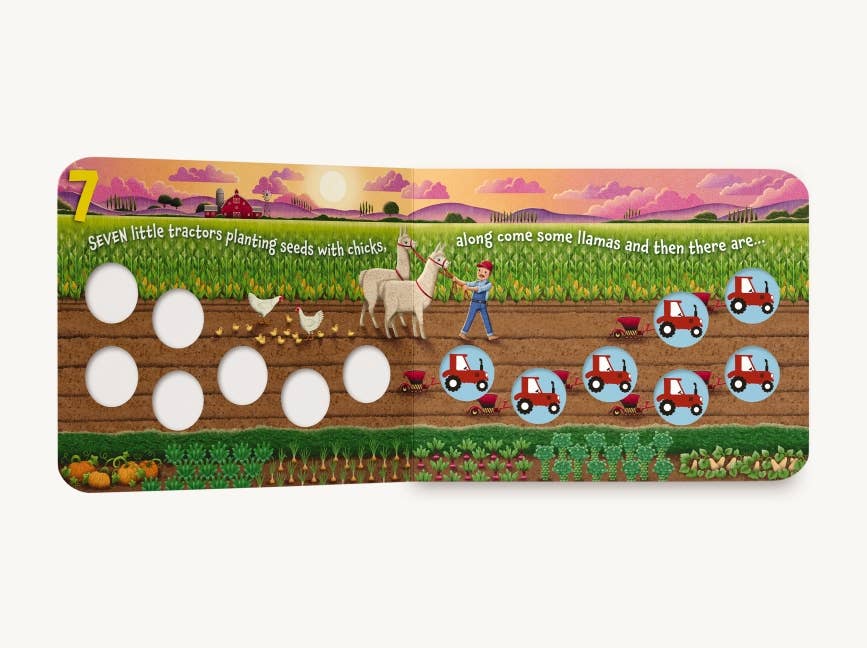 Ten Little Tractors Board Book