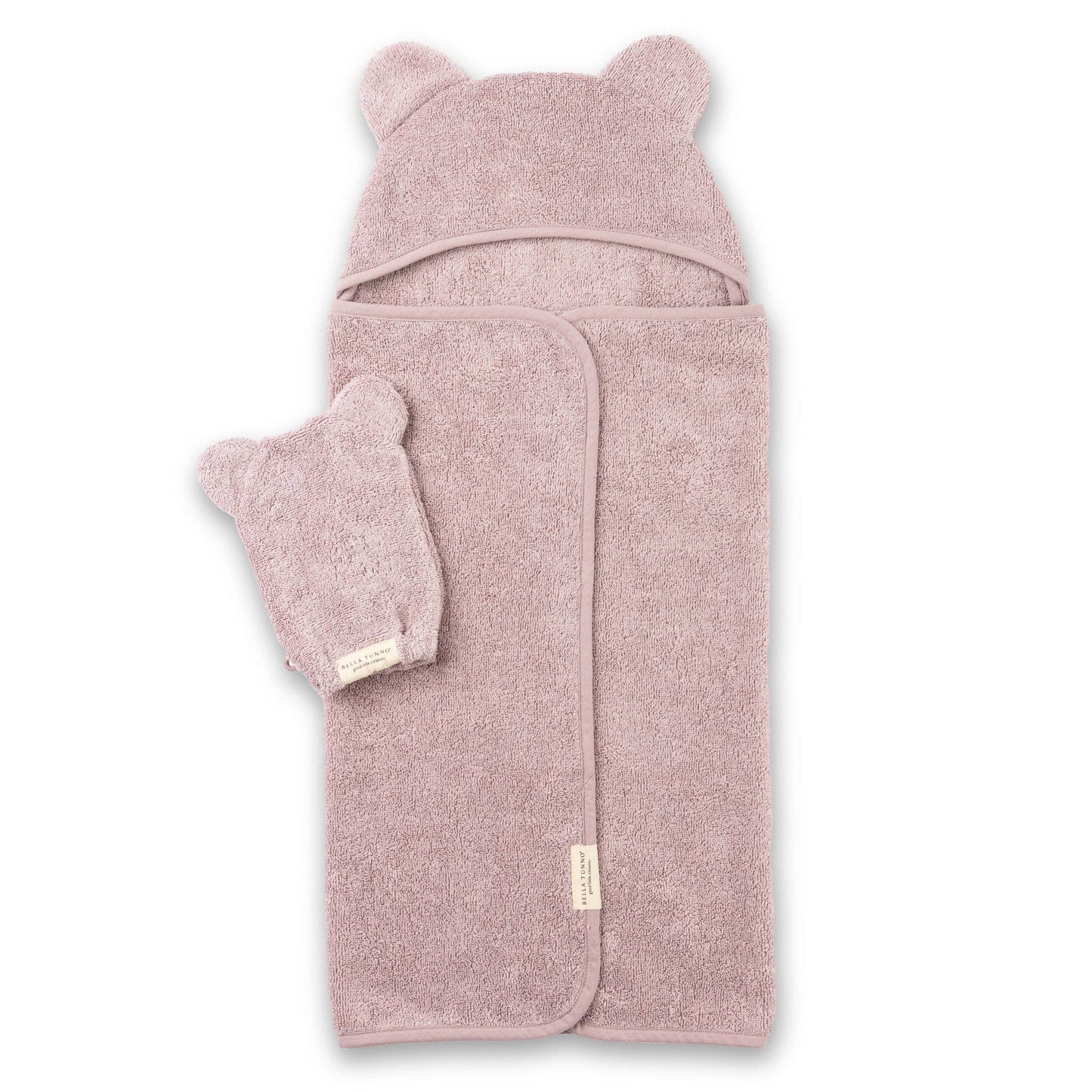 Hooded Towel + Wash Mitt Set- Orchid