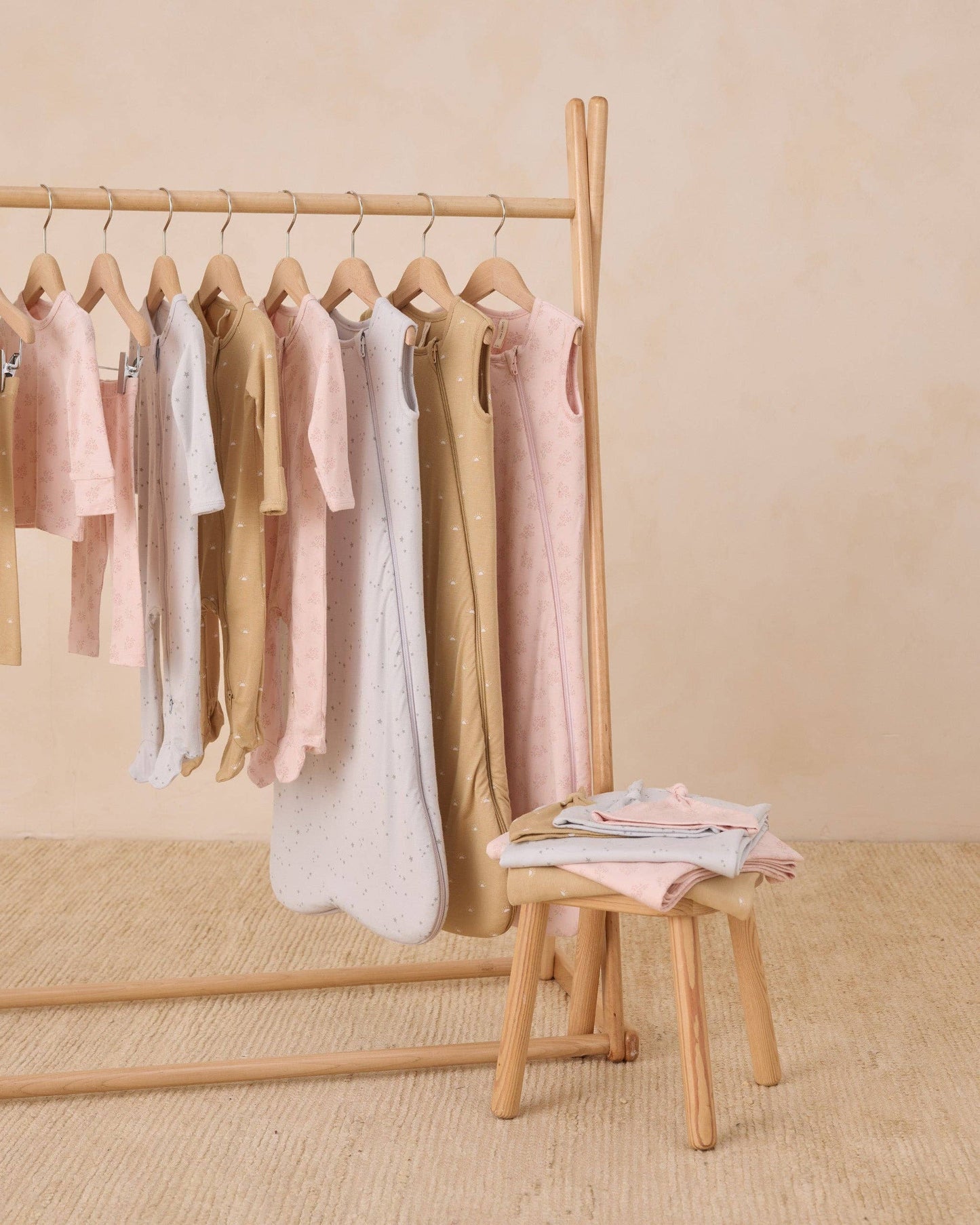 Pink Blossom Modal Zip Footie