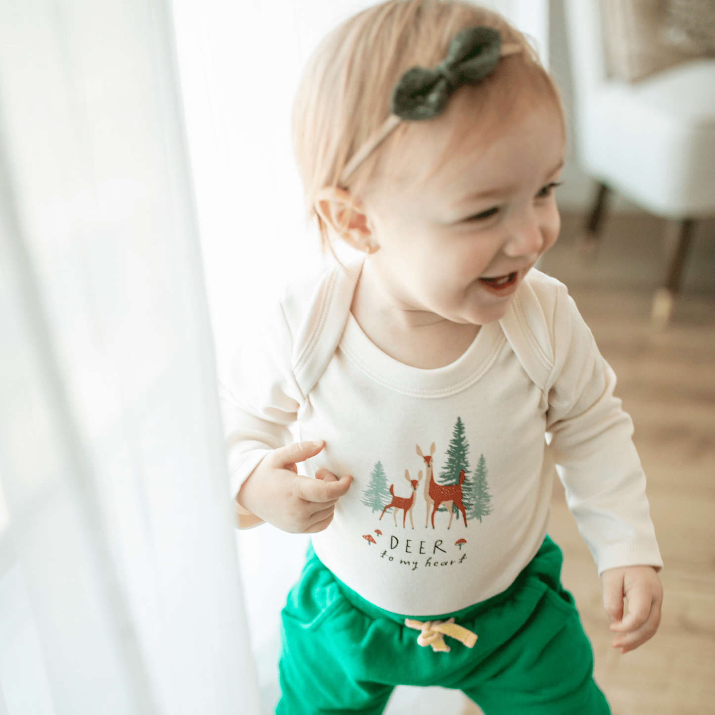 Organic "Deer to My Heart" Bodysuit