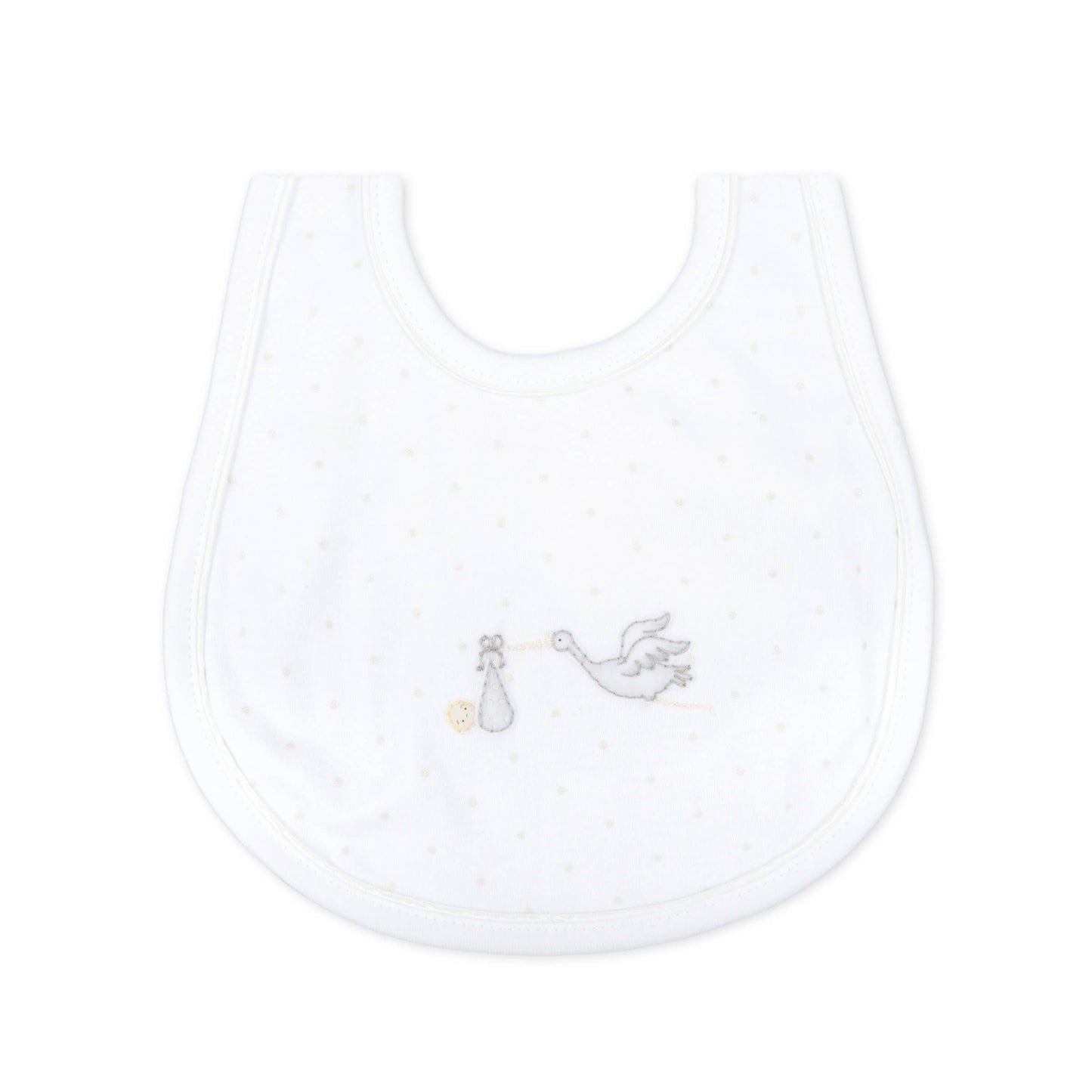 Worth the Wait Embroidered Pima Grey Bib