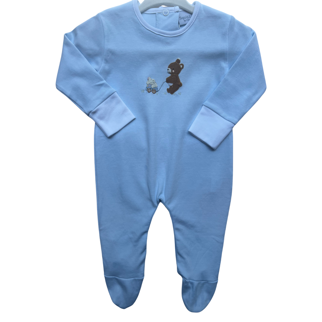 Teddy Toys Hand Appliqued and Embroidered Pima Footie
