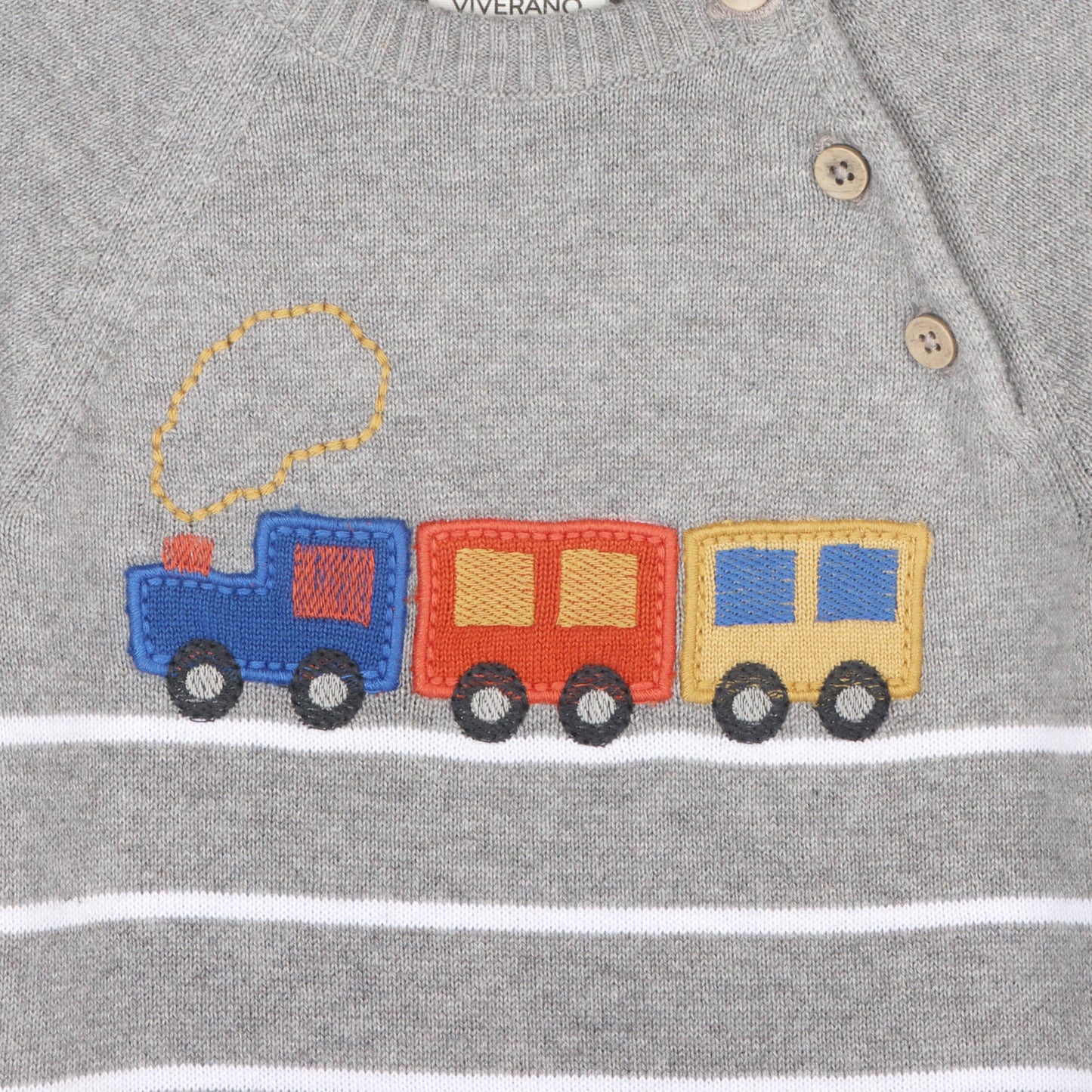 Organic Train Applique Jumpsuit