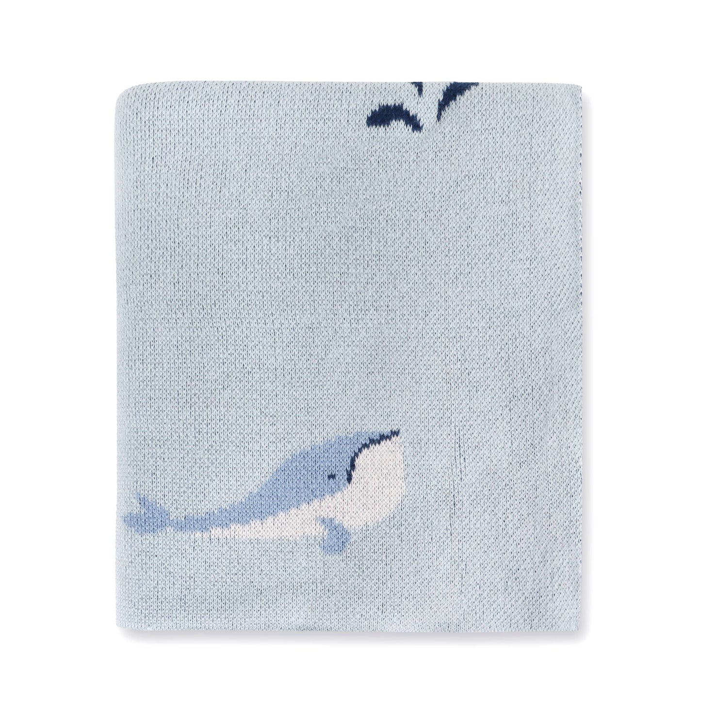 Organic Whales Jacquard Knit Blanket