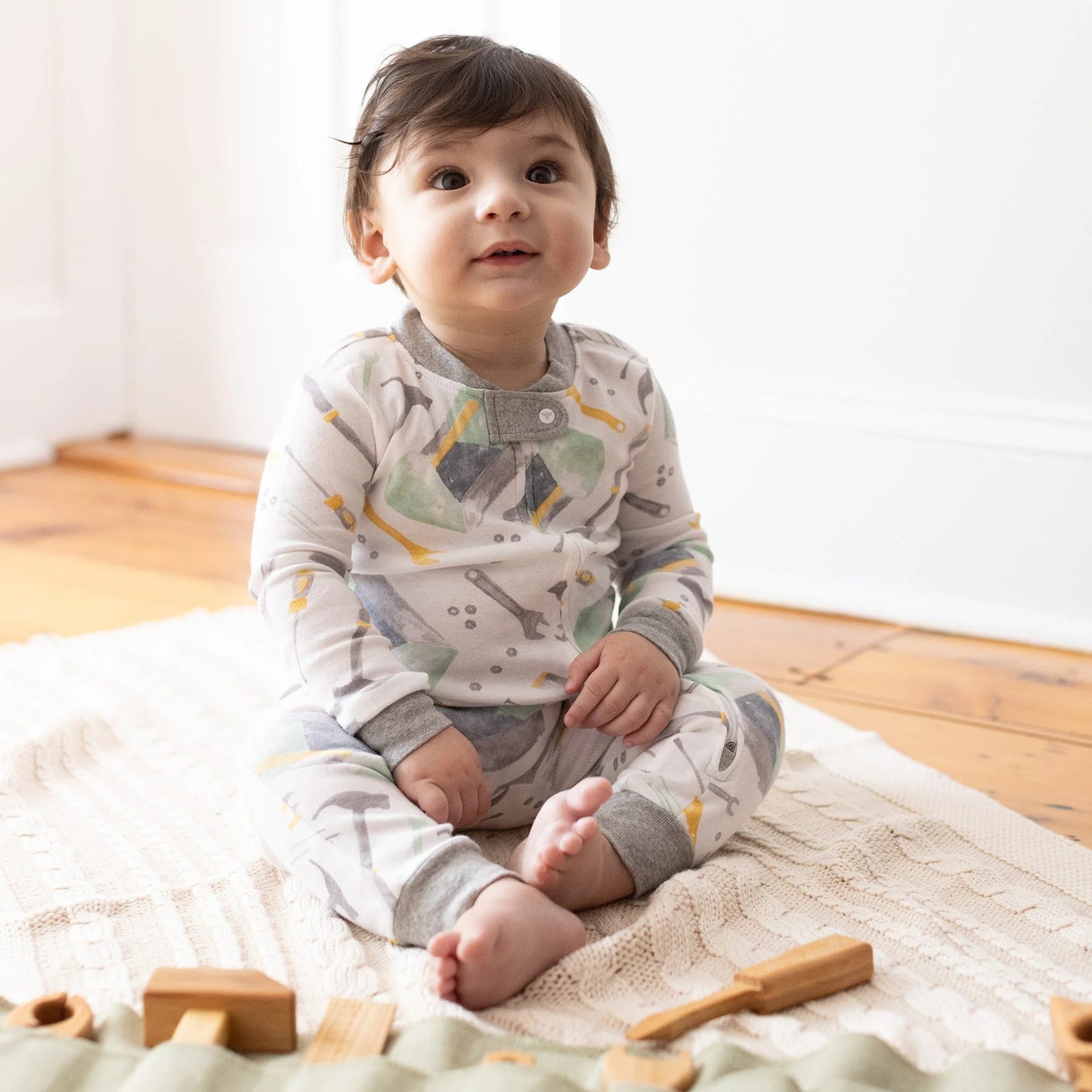 Organic Tool Box Zip Pajamas