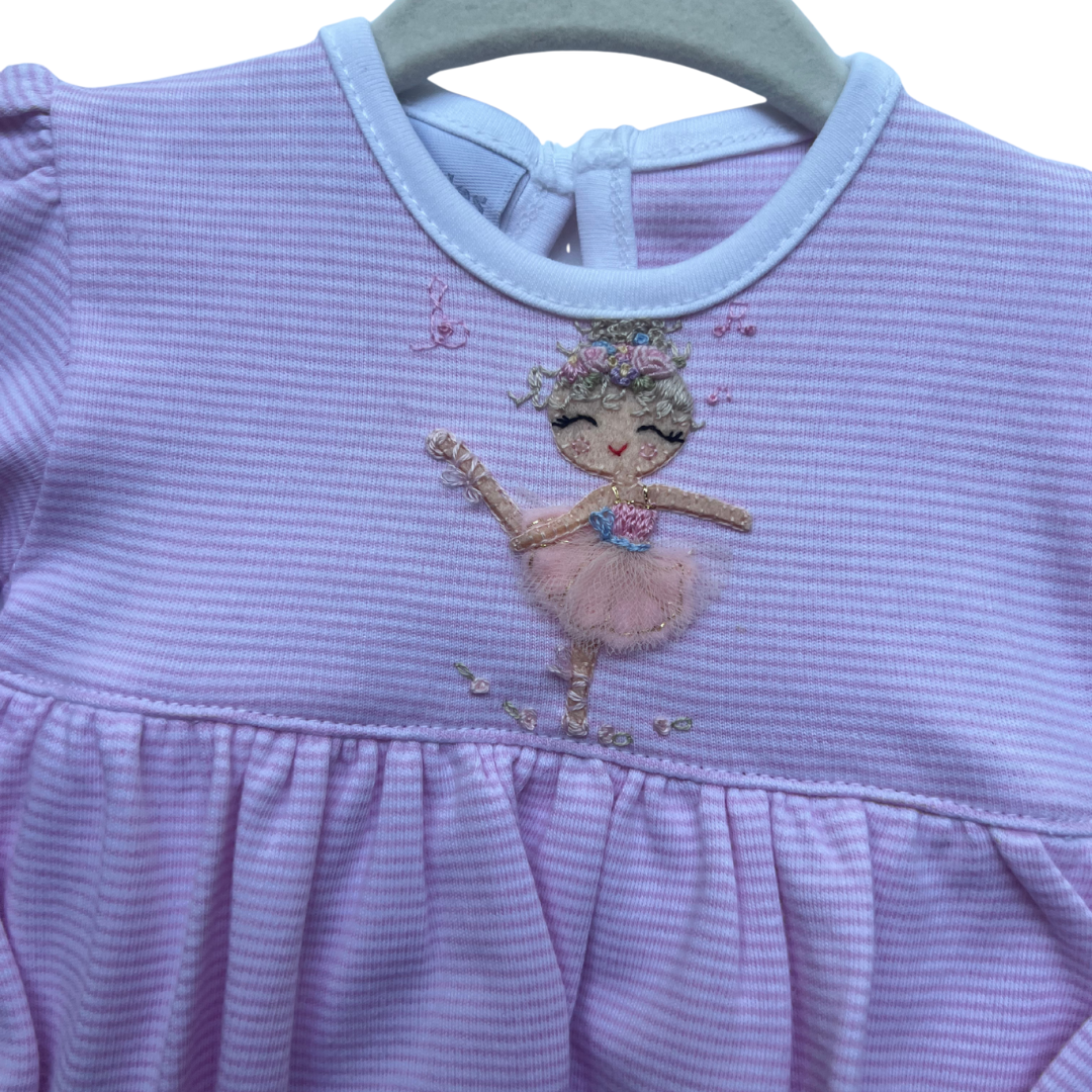 Twirly Whirly Hand Appliqued Pima Bodydress