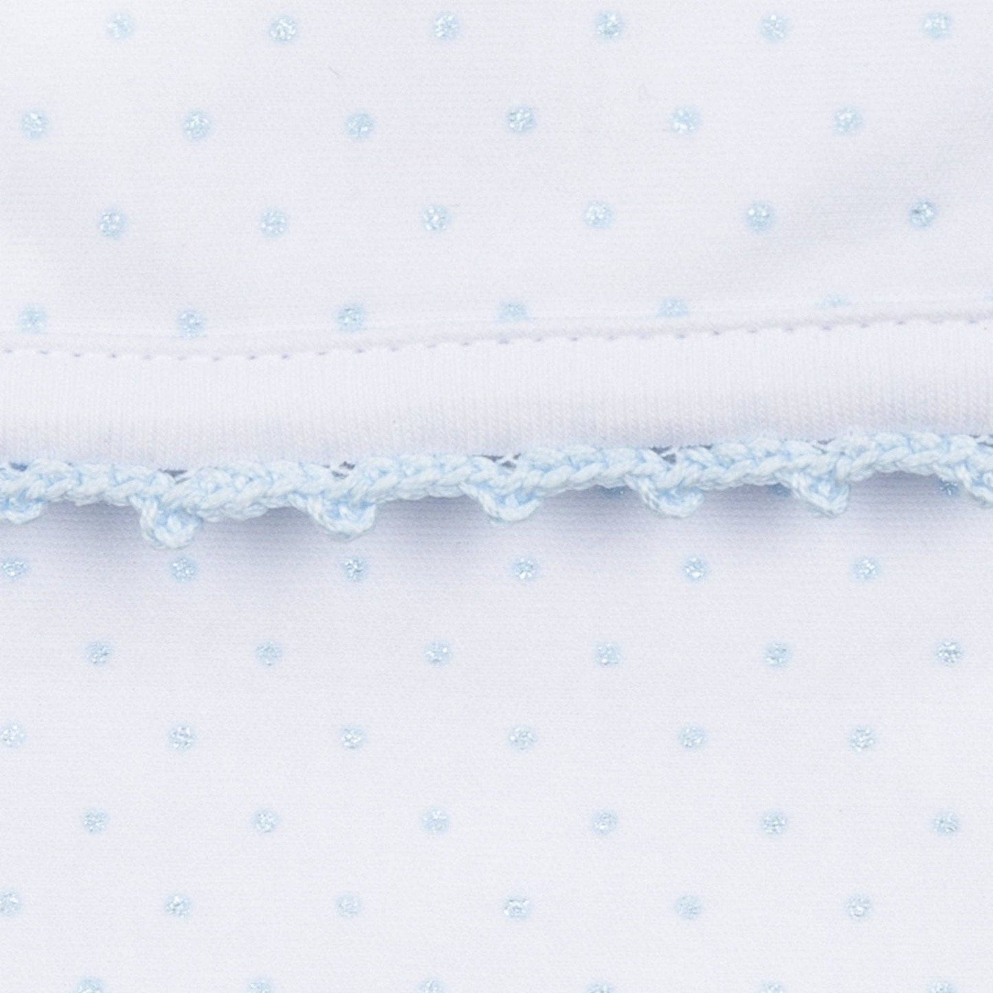 Blue Little Love Pima Receiving Blanket