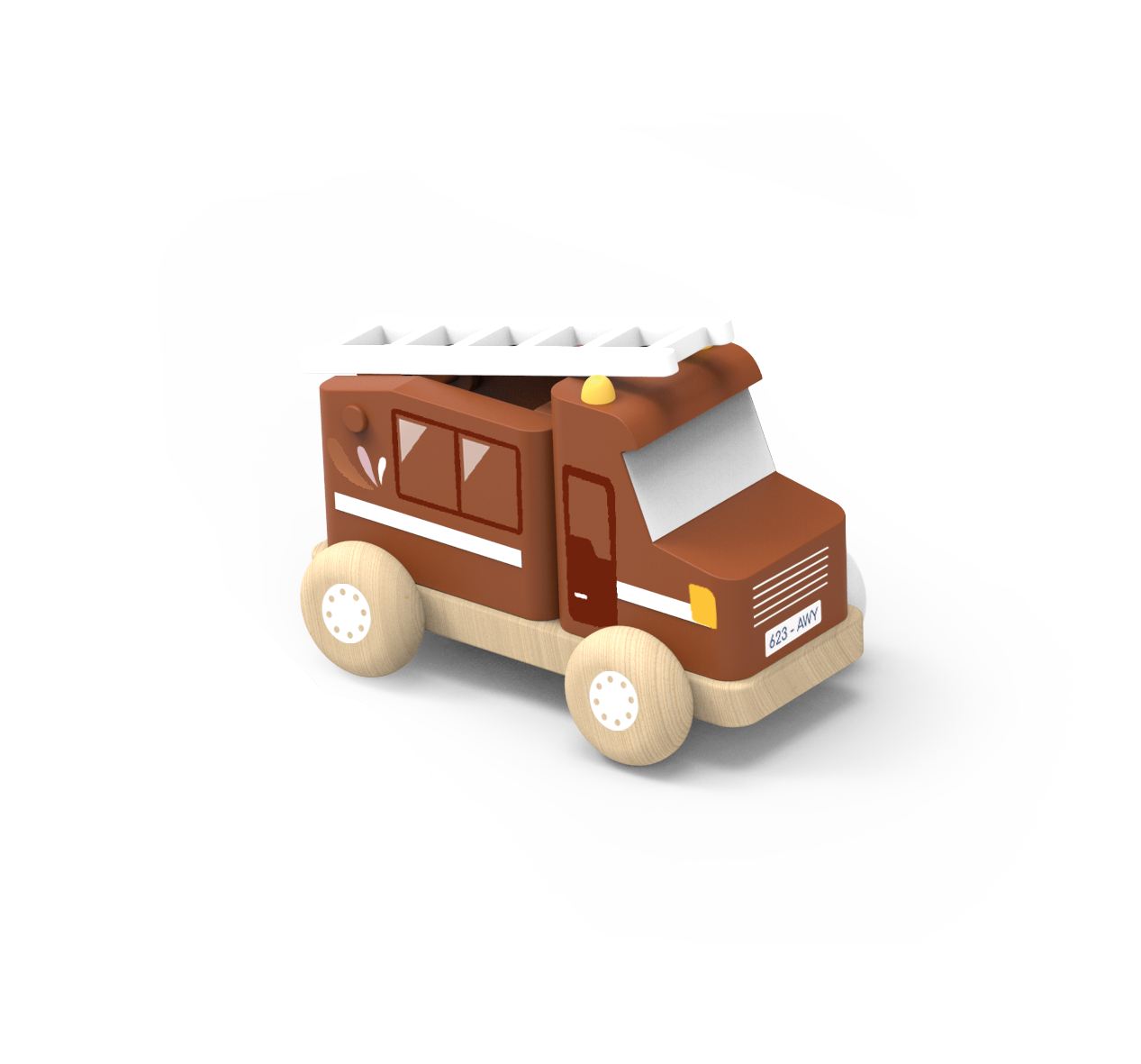 Fire Truck Wooden Toy