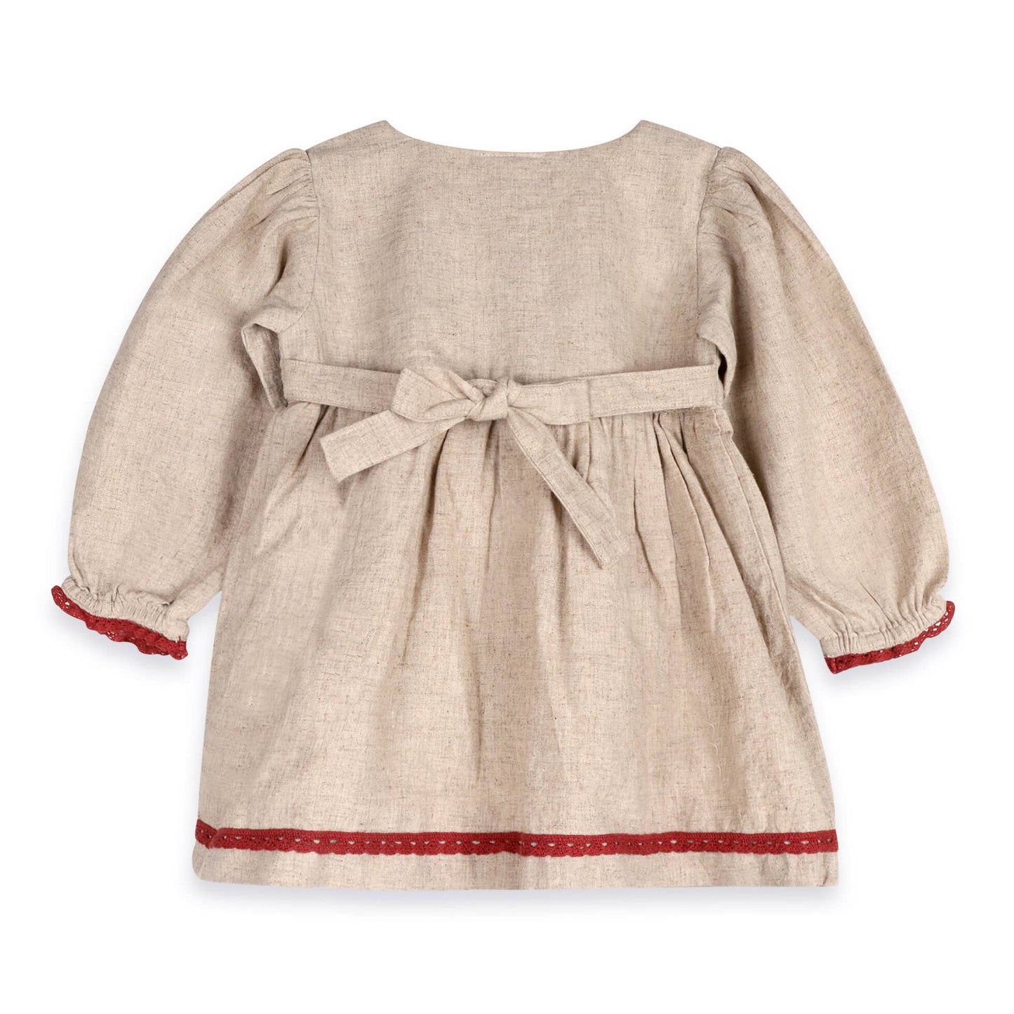 Organic Linen Ravello Embroidered Dress and Bloomer Set