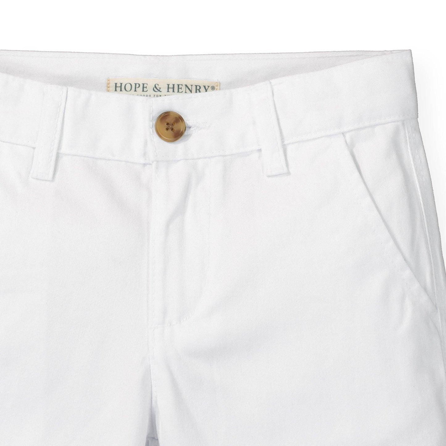 Organic White Chino Shorts