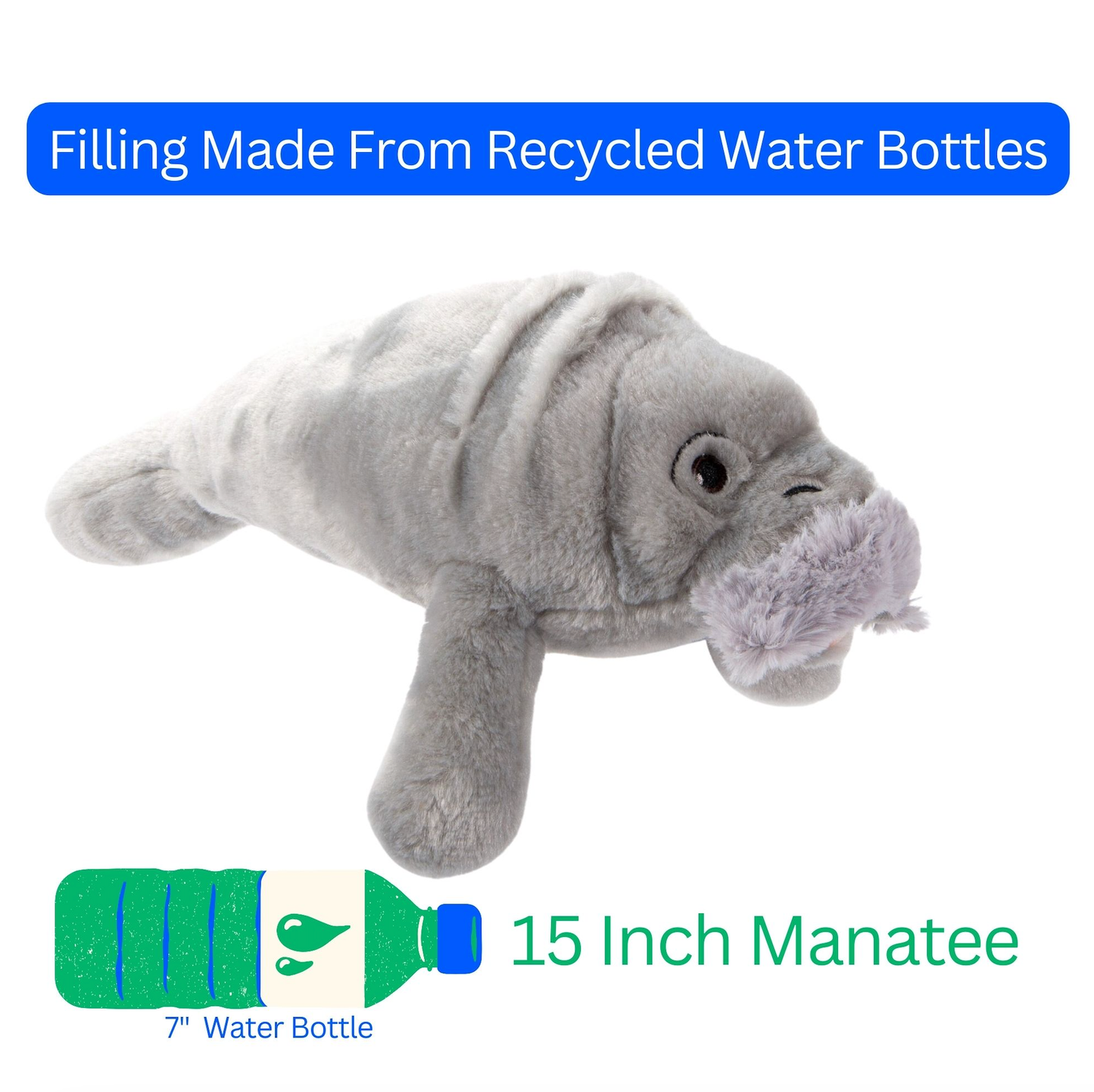15" Earth Keeperz Manatee Stuffed Animal