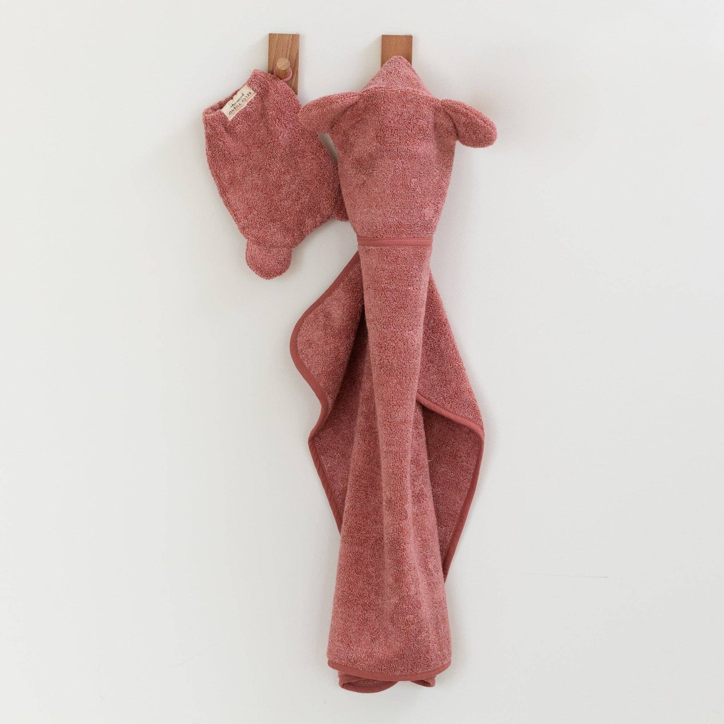 Hooded Towel + Wash Mitt Set- Watermelon