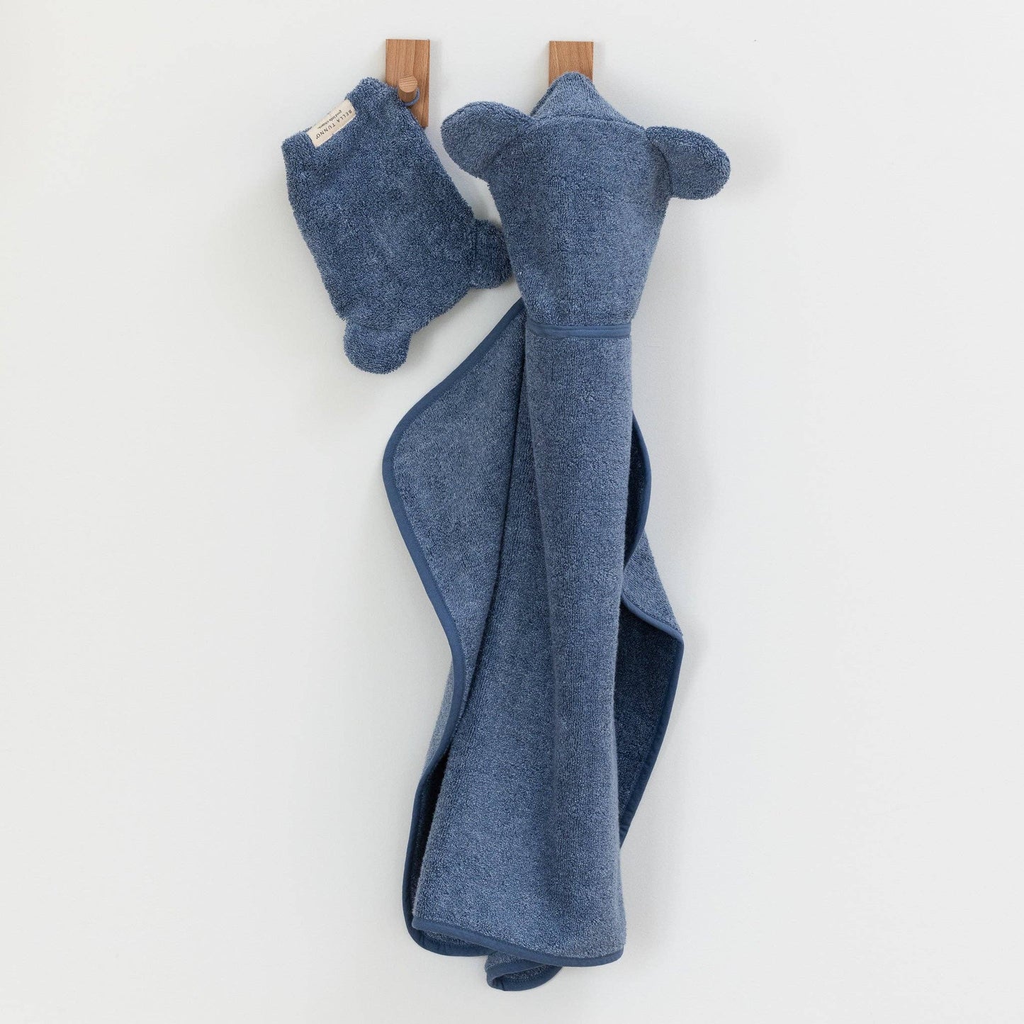 Hooded Towel + Wash Mitt Set- Rain
