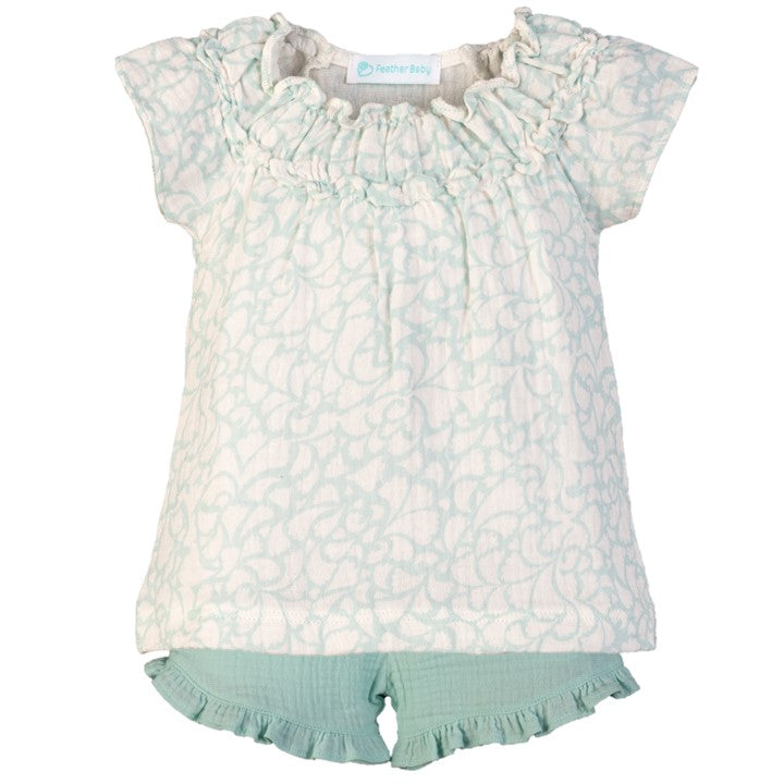 Angels Trumpets Pima Shirt/Short Set