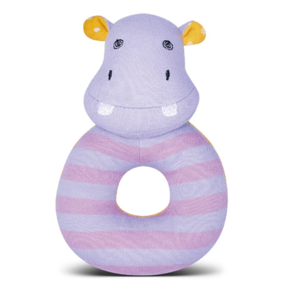 Organic Coco Hippo Teething Rattle