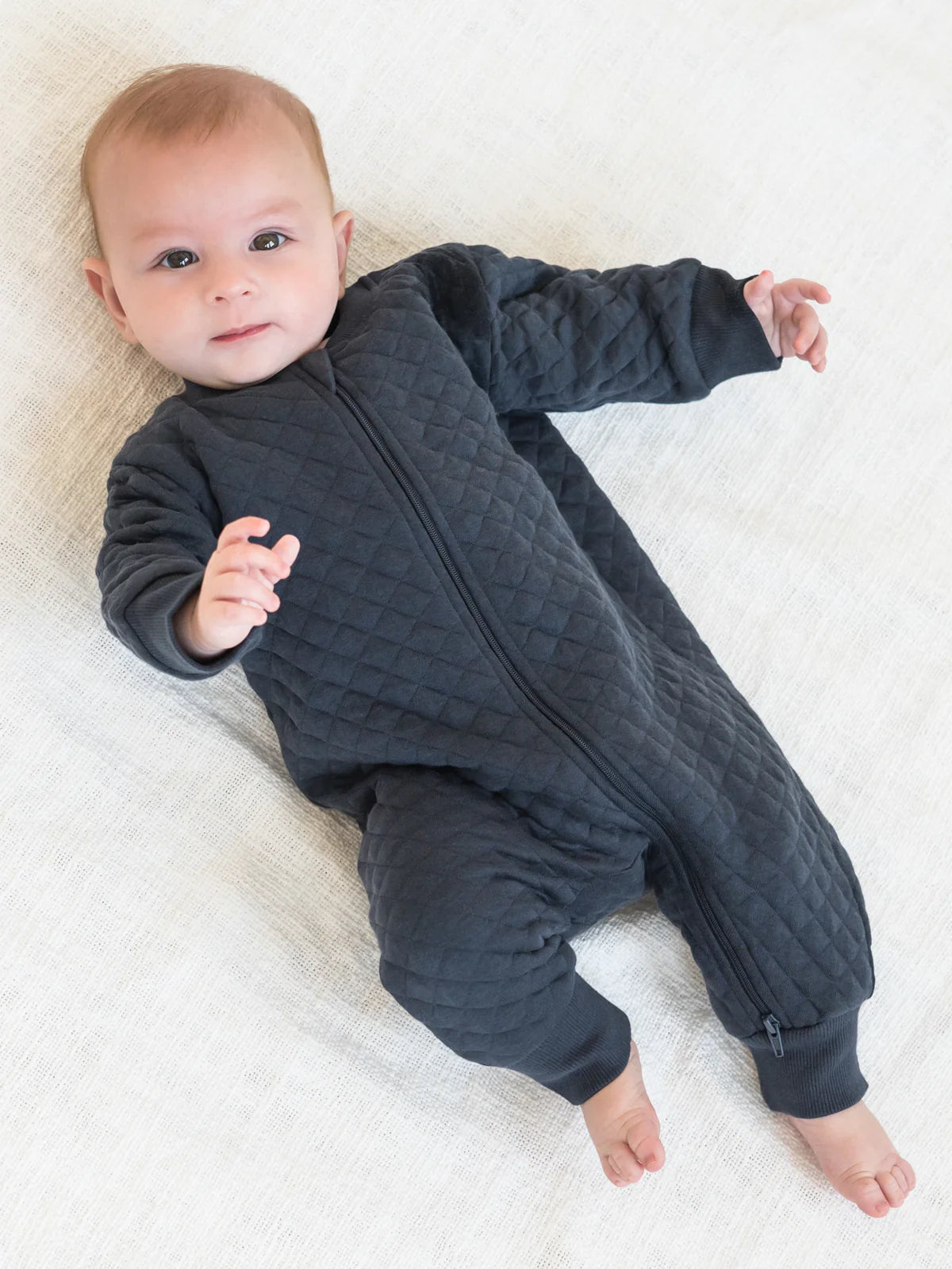 Organic Brighton Quilted Jacquard Romper