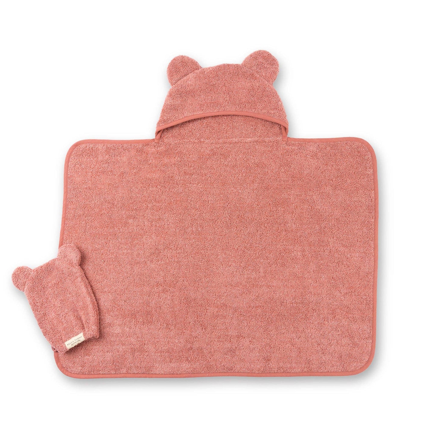 Hooded Towel + Wash Mitt Set- Watermelon