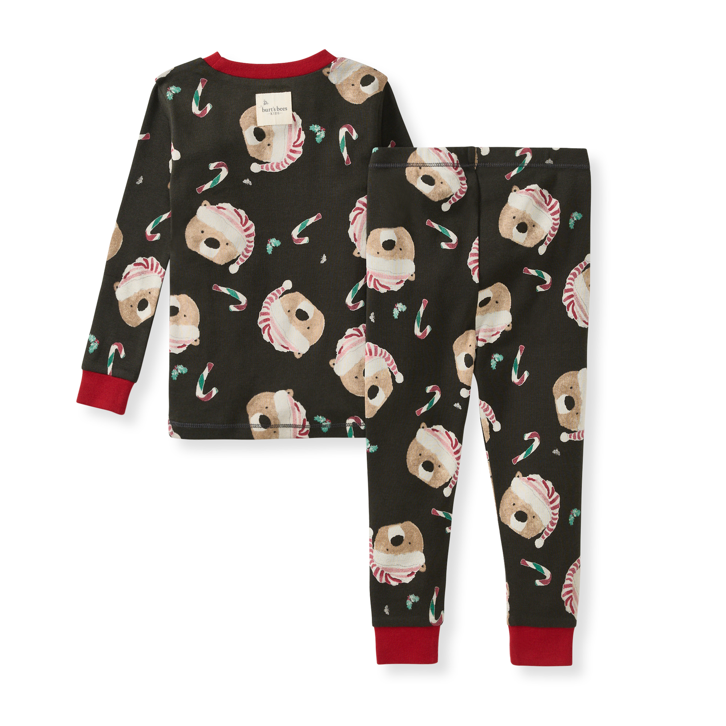 Organic Candy Cane Bears 2PC Shirt/Pant Pajamas
