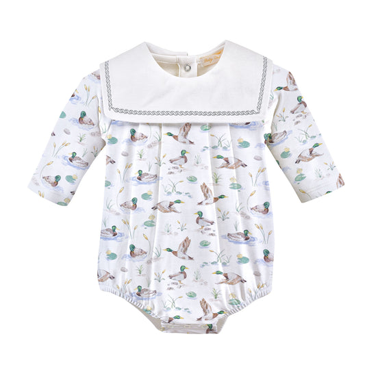 Mallard Ducks Pima Bib Collar Bubble