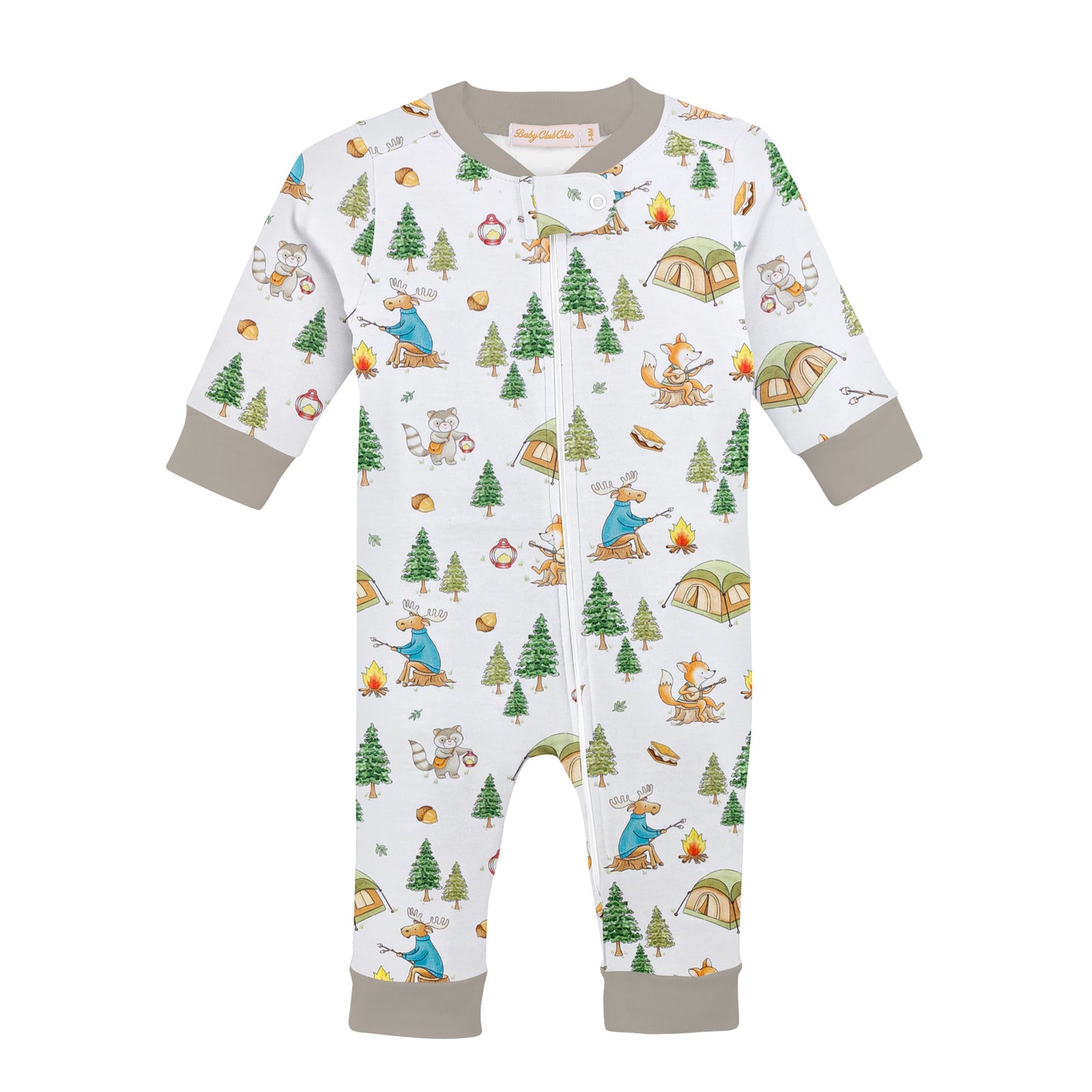 Forest Friends Zip Pima Coverall