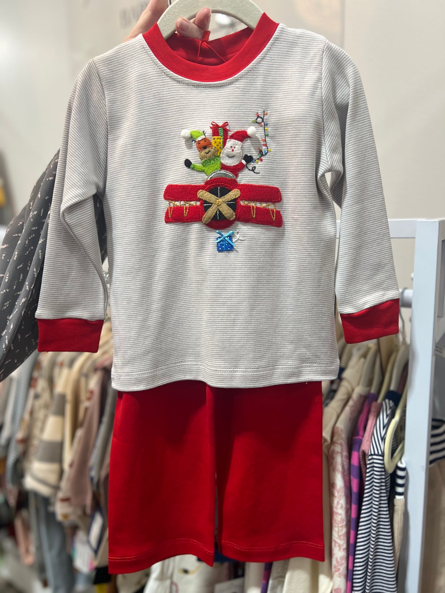 Zooming Santa Pima 2PC Shirt/Pant Set