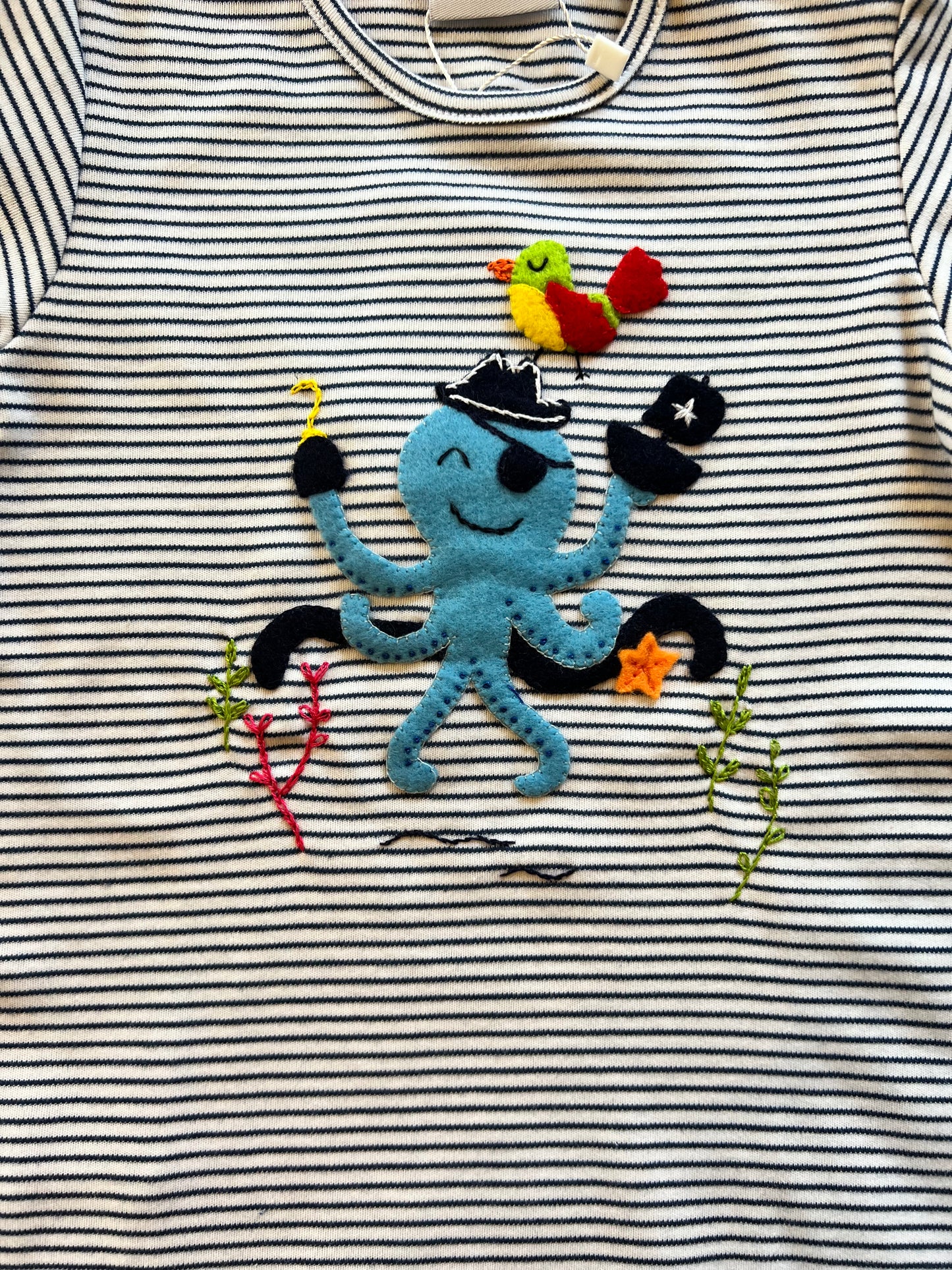Pirate Fun Appliqued Pima Romper