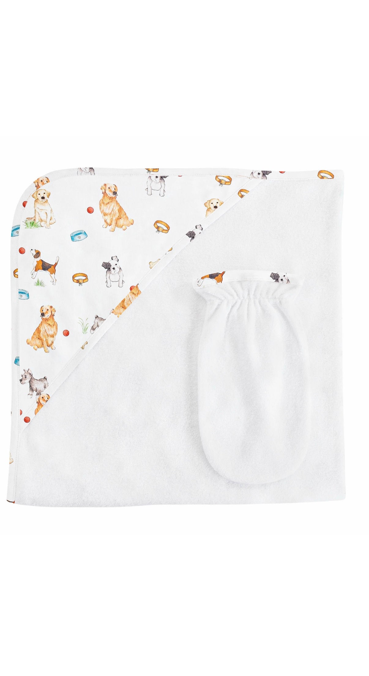 Best Friends Pima Hooded Towel w/ Washcloth Mitt Set