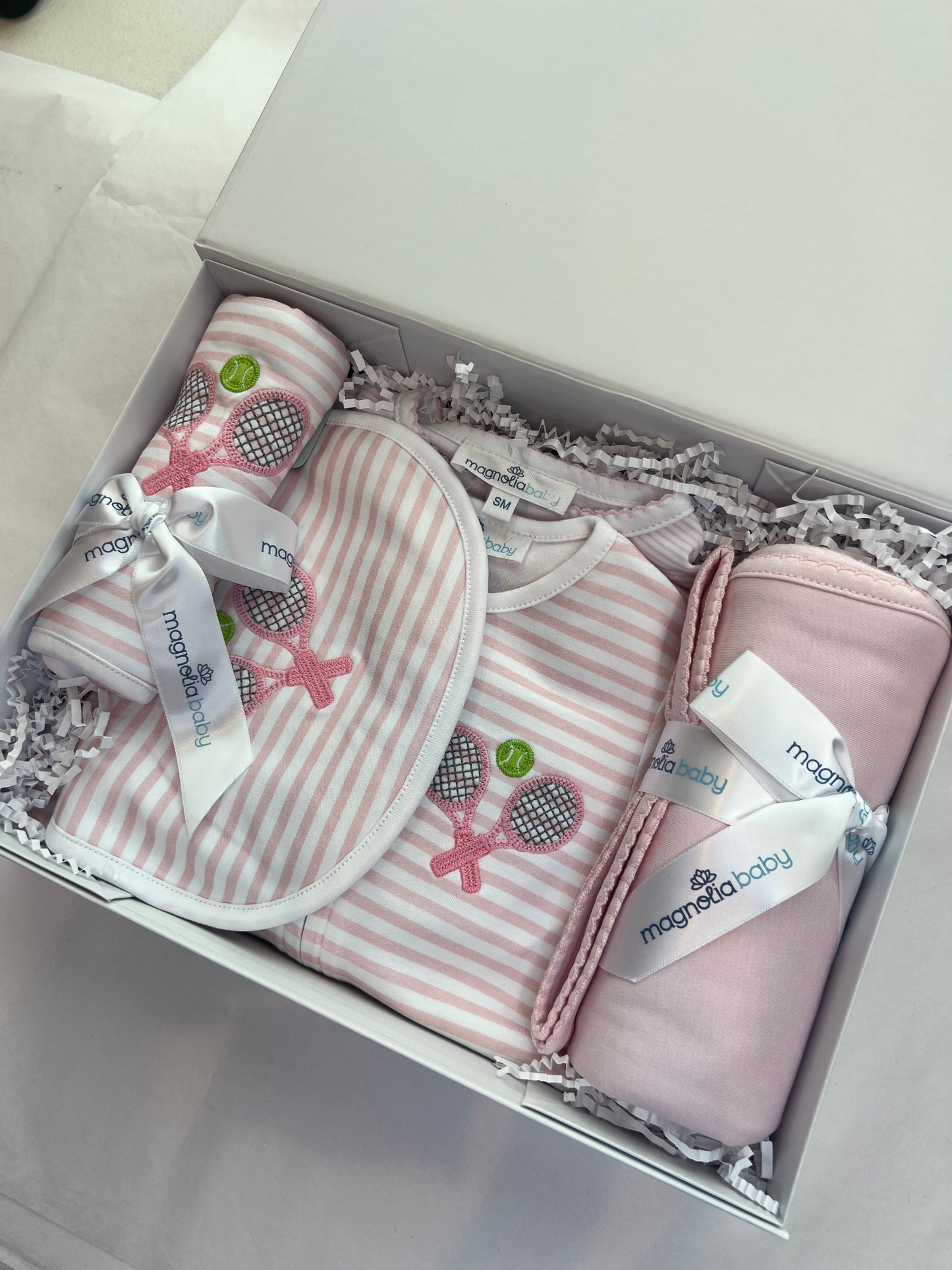 Deluxe Pima Baby Girl Tennis Gift Set