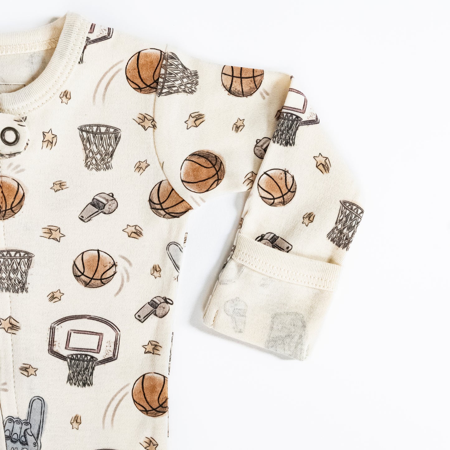 Organic Hoops Zip Romper