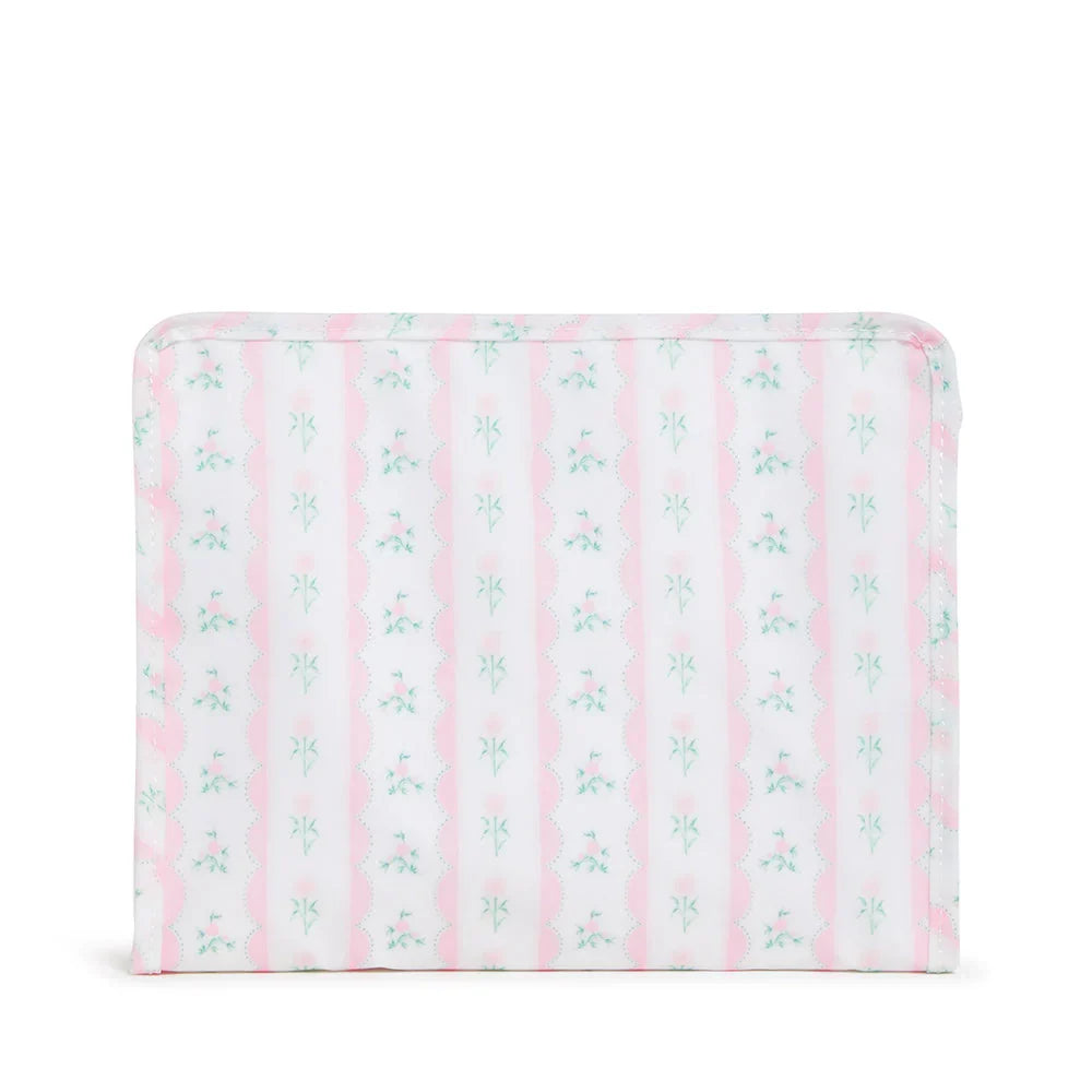 Ribbon Floral Roadie Large Zip Pouch