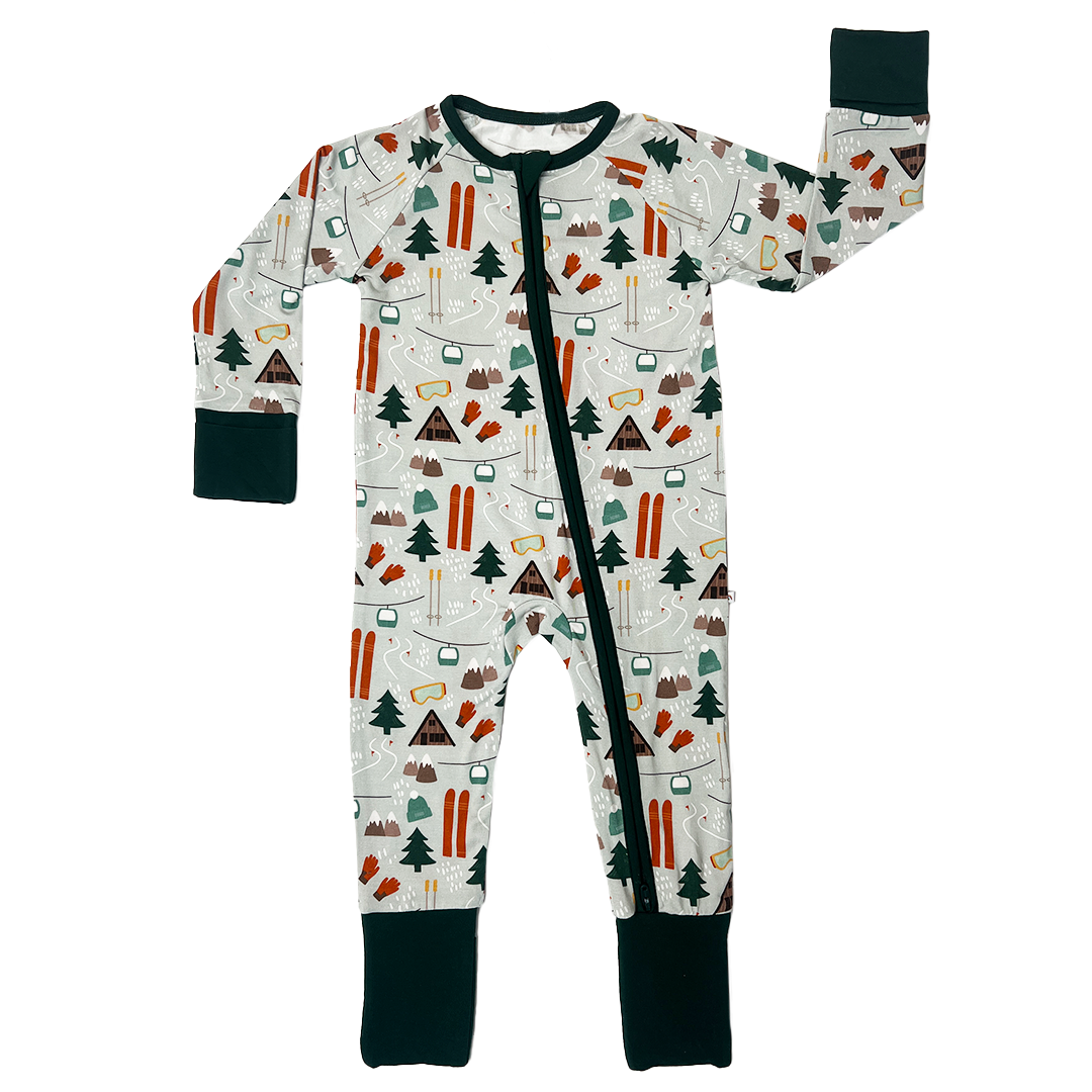 Ski Day Winter Bamboo Convertible Pajamas