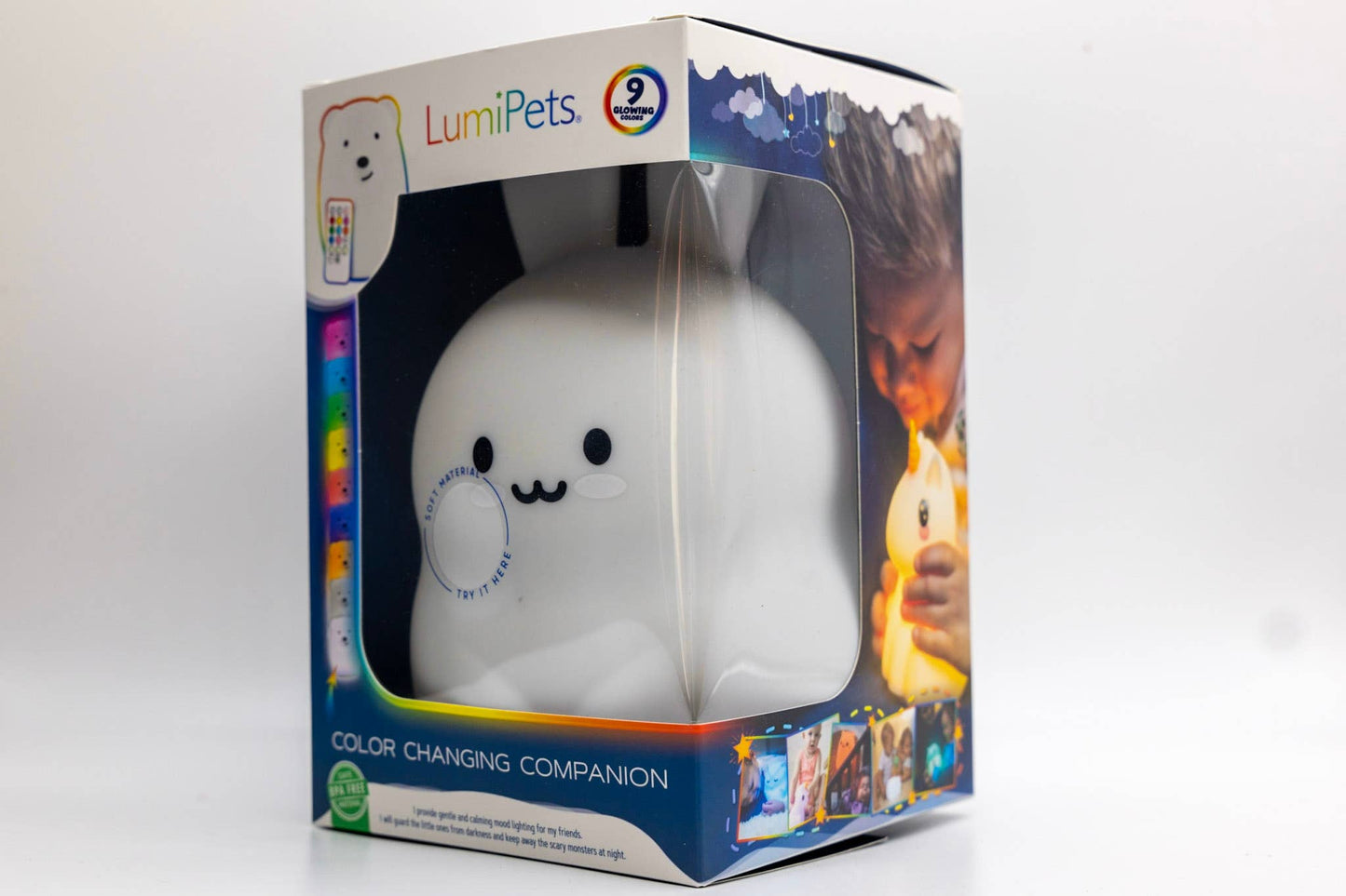 Lumipets LED Owl Night Light w/ Remote