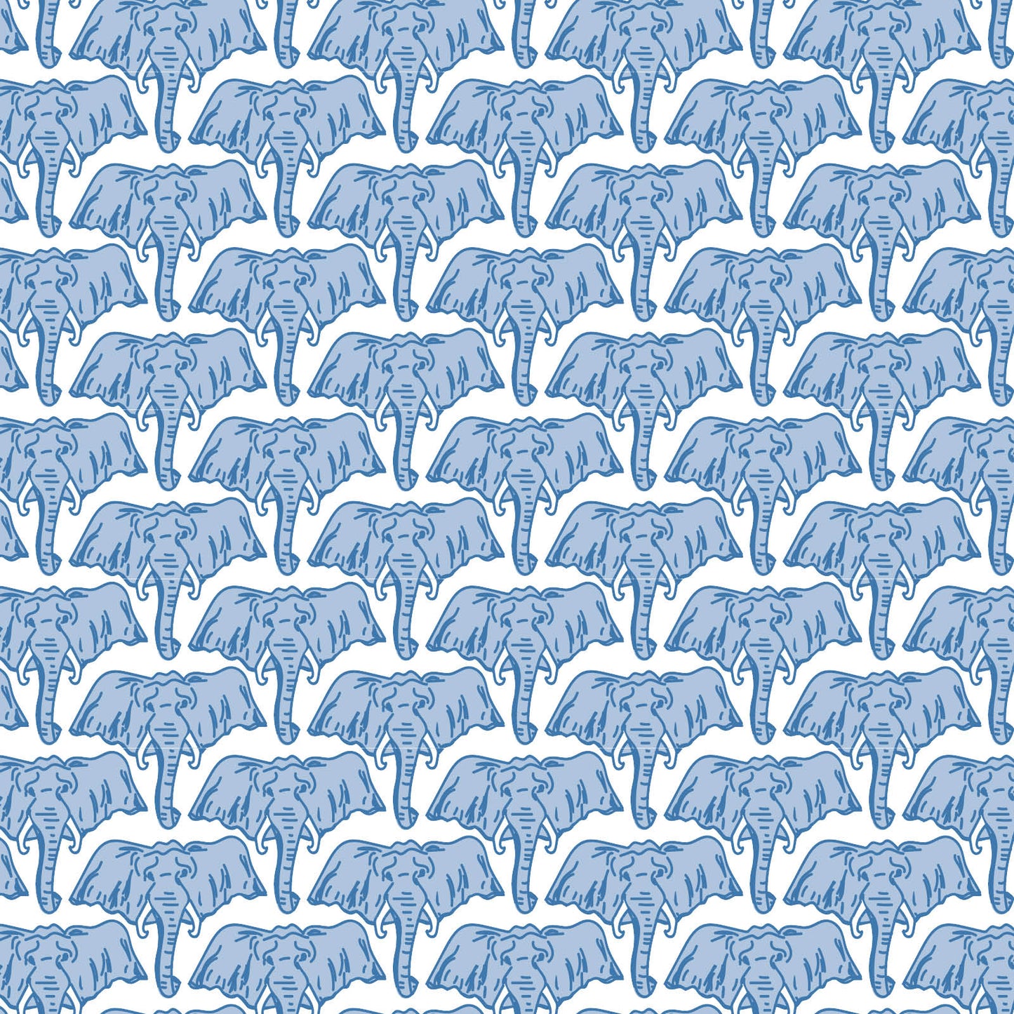 Parker Pima Zip Pajamas - African Elephants Blue