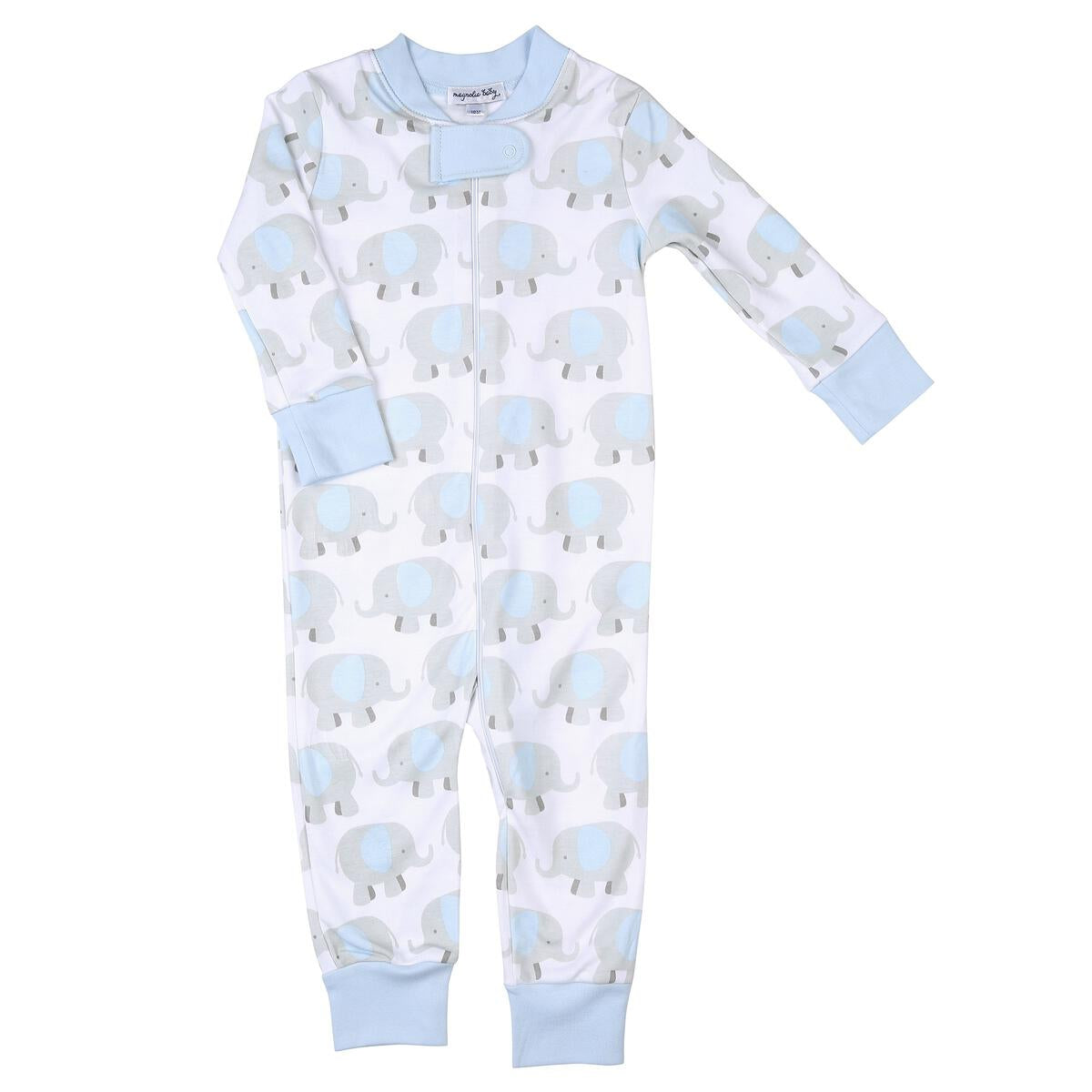 Lil' Peanut Blue Zip Romper
