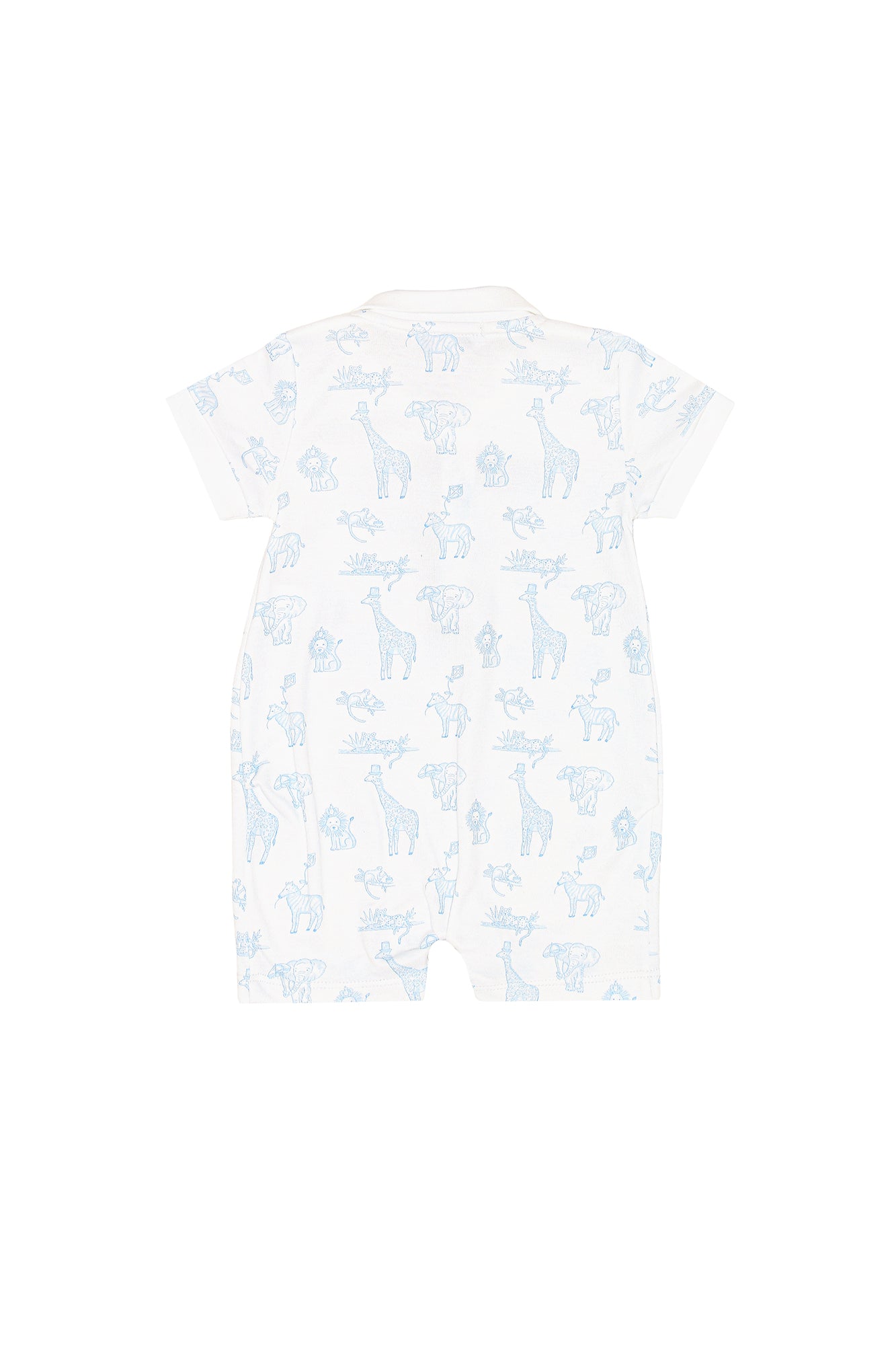 Blue Safari Pima Romper