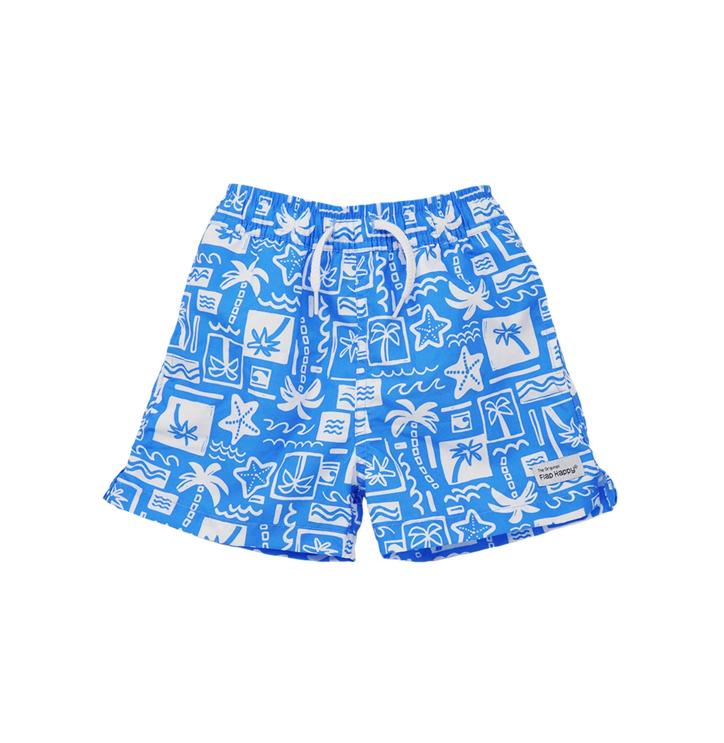 UPF50+ Wesley Swim Trunks- Seaside Palms