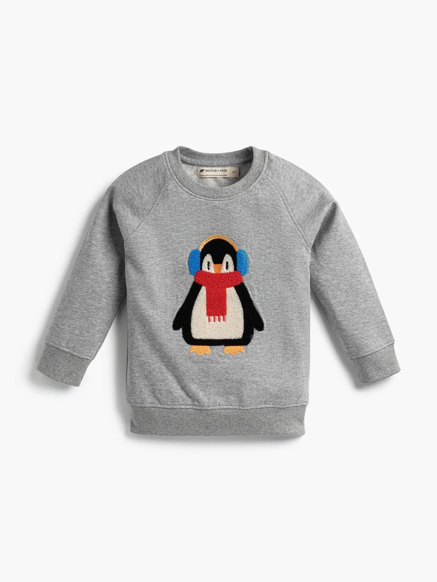 Organic Embroidered Penguin Sweatshirt