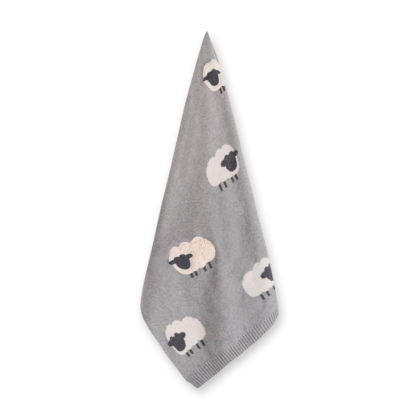 3D Organic Wooly Sheep Jacquard Blanket