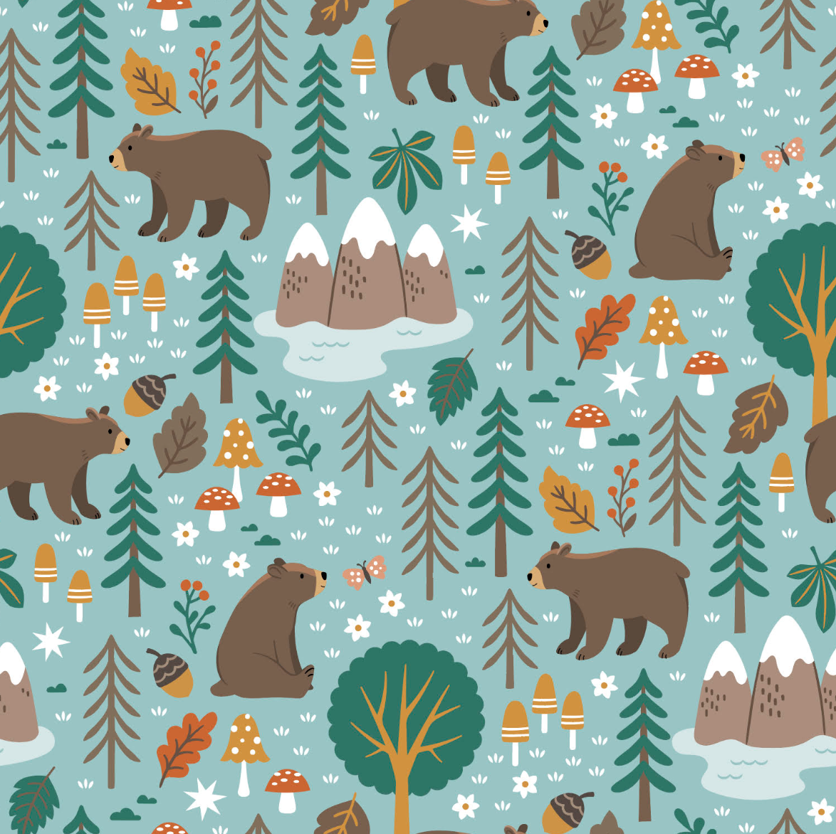 Woody Woodland Bamboo Pajamas