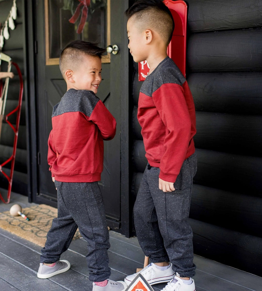 Organic French Terry Shirt & Speckled Pant Set