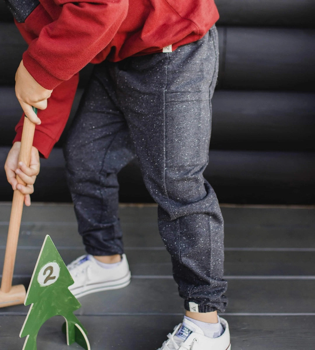 Organic French Terry Shirt & Speckled Pant Set