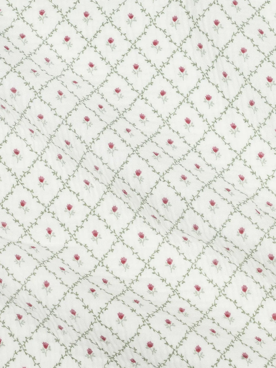 Organic Muslin Swaddle Blanket - Hedge Floral