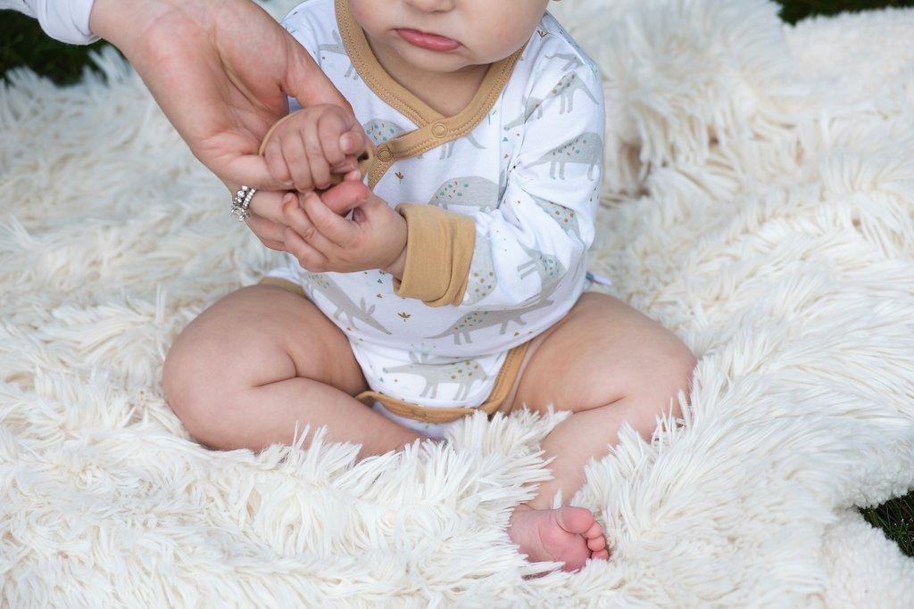 Shoulder Snap Long Sleeve Onesie - Ari Aardvark